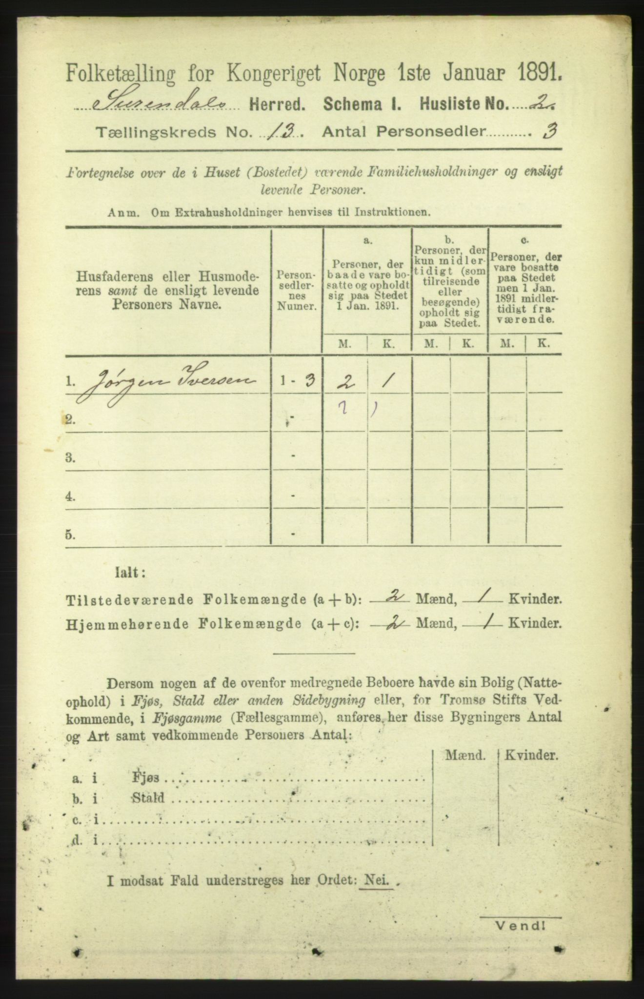 RA, 1891 census for 1566 Surnadal, 1891, p. 3109