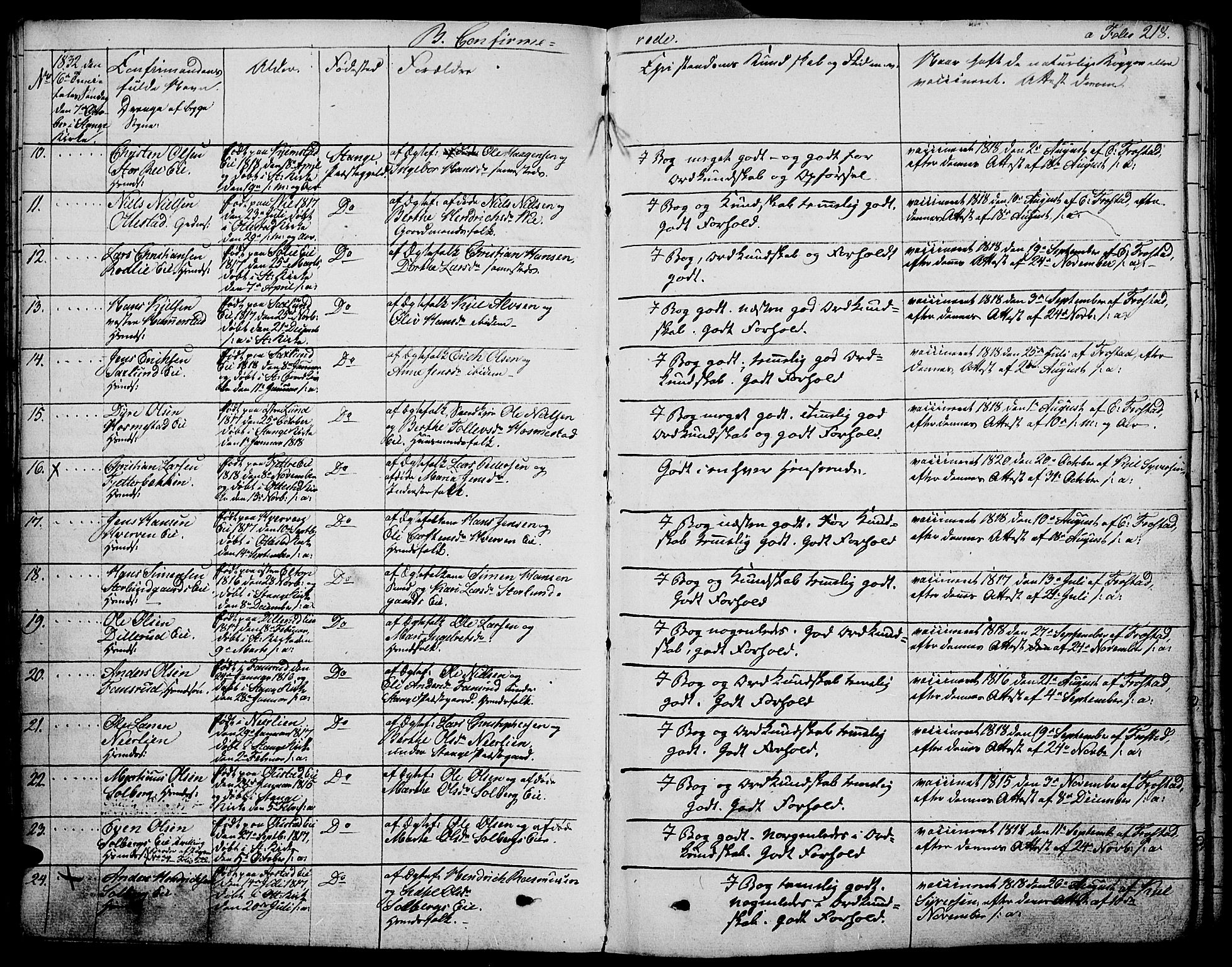 Stange prestekontor, AV/SAH-PREST-002/K/L0009: Parish register (official) no. 9, 1826-1835, p. 218