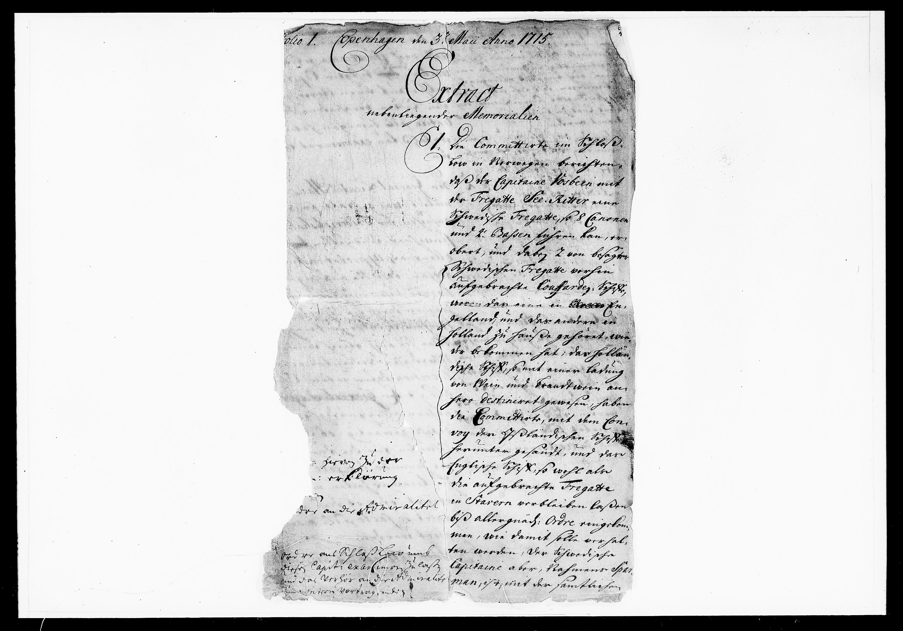 Krigskollegiet, Krigskancelliet, DRA/A-0006/-/1014-1024: Refererede sager, 1715, p. 355