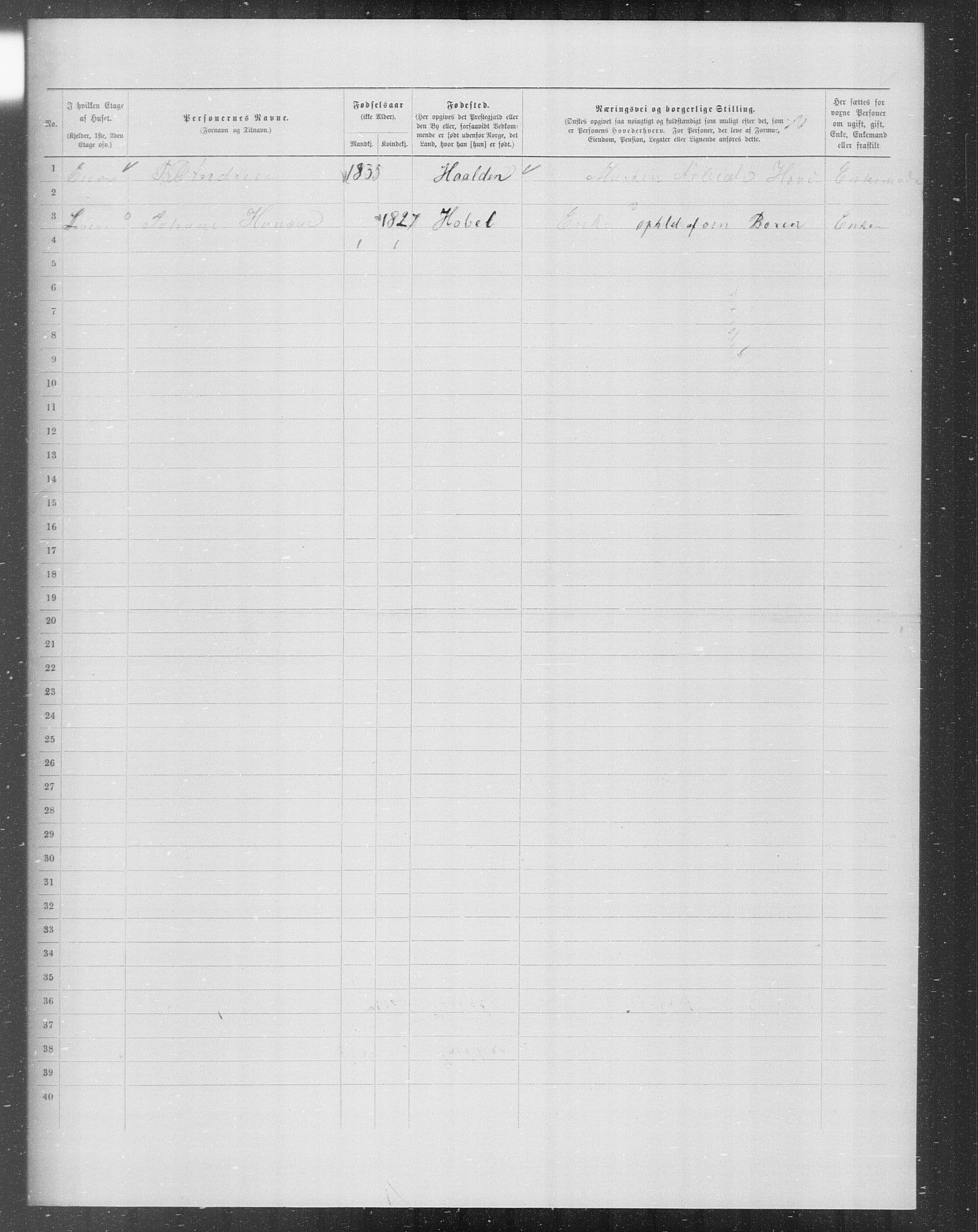 OBA, Municipal Census 1899 for Kristiania, 1899, p. 6838