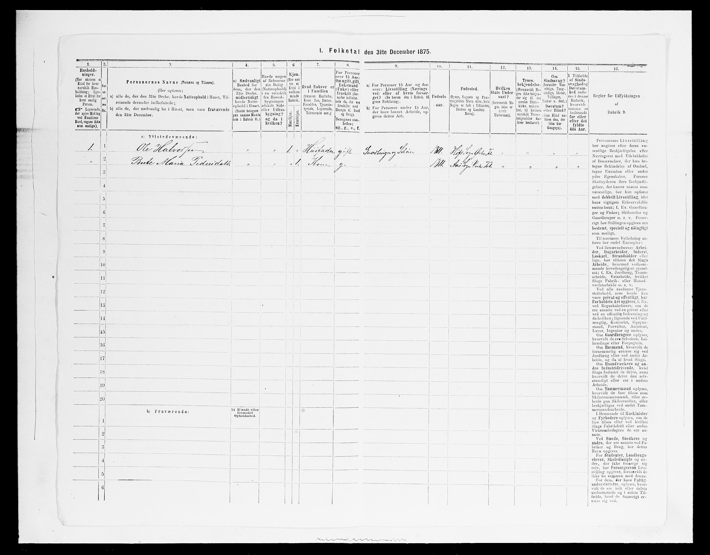 SAH, 1875 census for 0528P Østre Toten, 1875, p. 1296