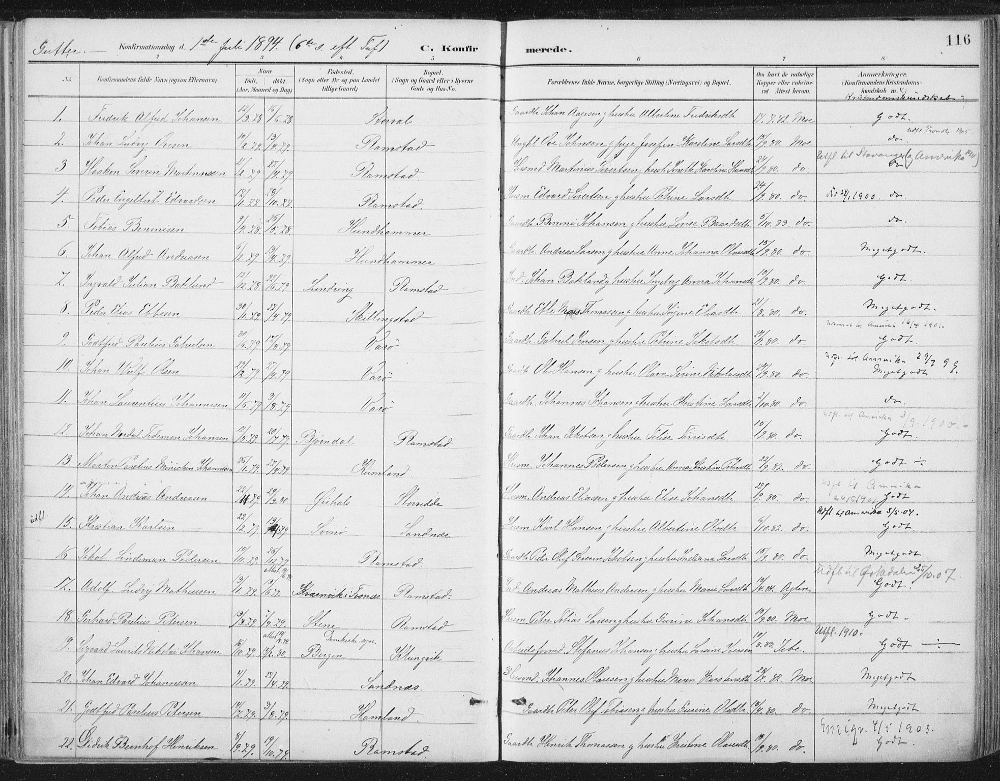 Ministerialprotokoller, klokkerbøker og fødselsregistre - Nord-Trøndelag, SAT/A-1458/784/L0673: Parish register (official) no. 784A08, 1888-1899, p. 116