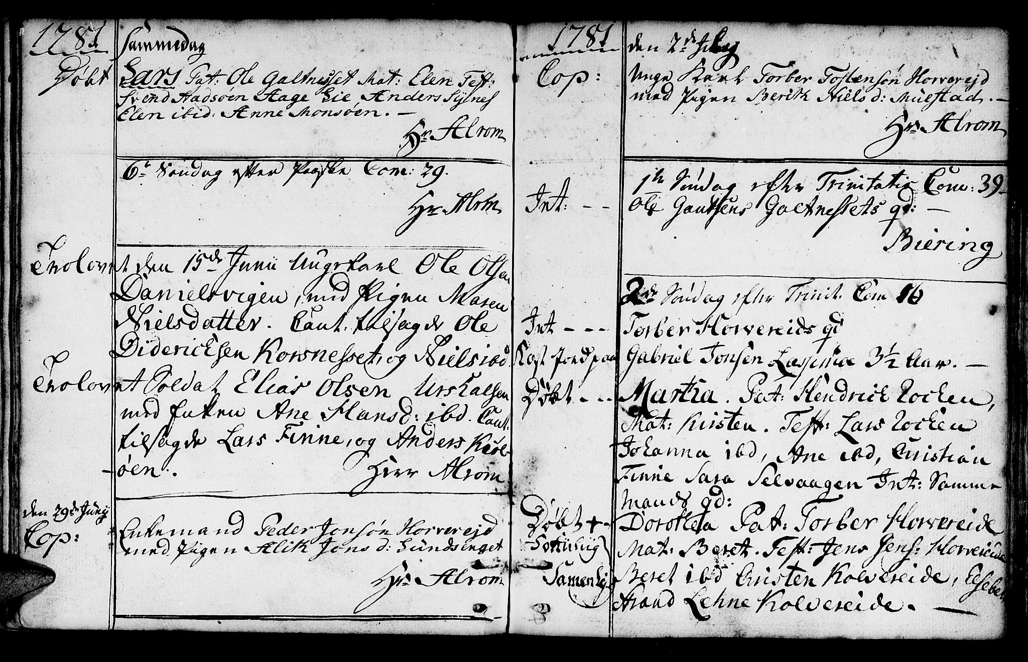 Ministerialprotokoller, klokkerbøker og fødselsregistre - Nord-Trøndelag, AV/SAT-A-1458/780/L0632: Parish register (official) no. 780A01, 1736-1786