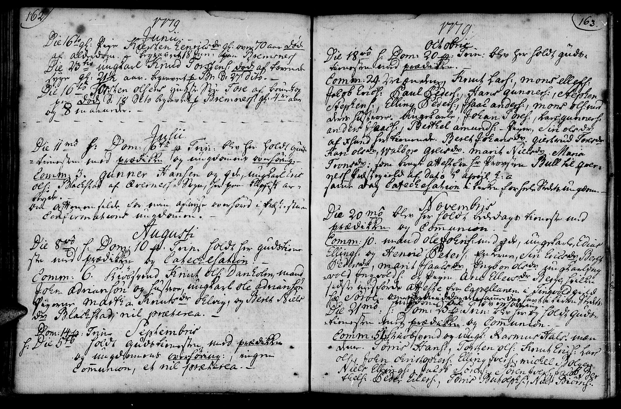 Ministerialprotokoller, klokkerbøker og fødselsregistre - Møre og Romsdal, SAT/A-1454/574/L0876: Parish register (official) no. 574A02, 1754-1814, p. 162-163