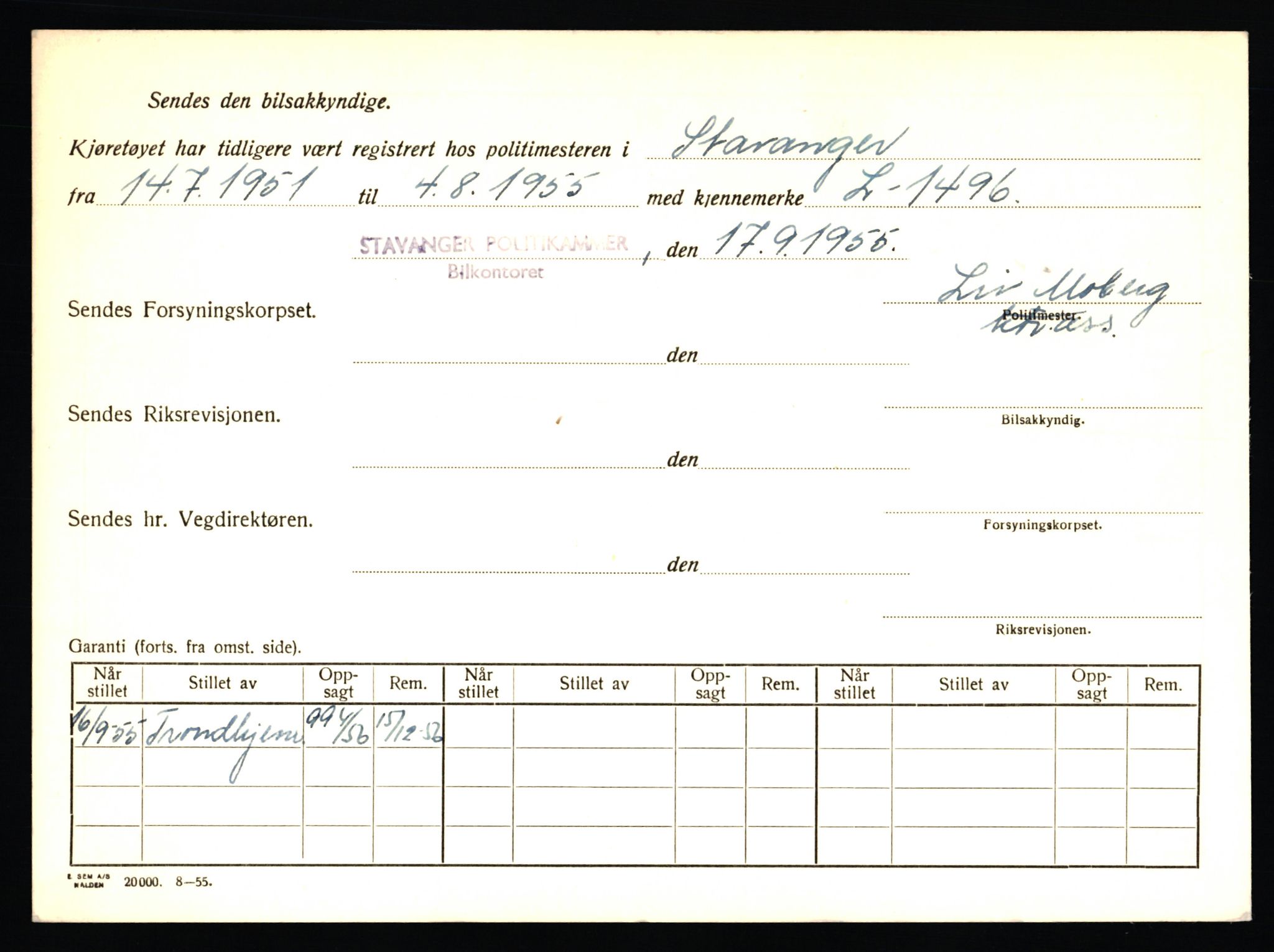 Stavanger trafikkstasjon, AV/SAST-A-101942/0/F/L0005: L-1350 - L-1699, 1930-1971, p. 996