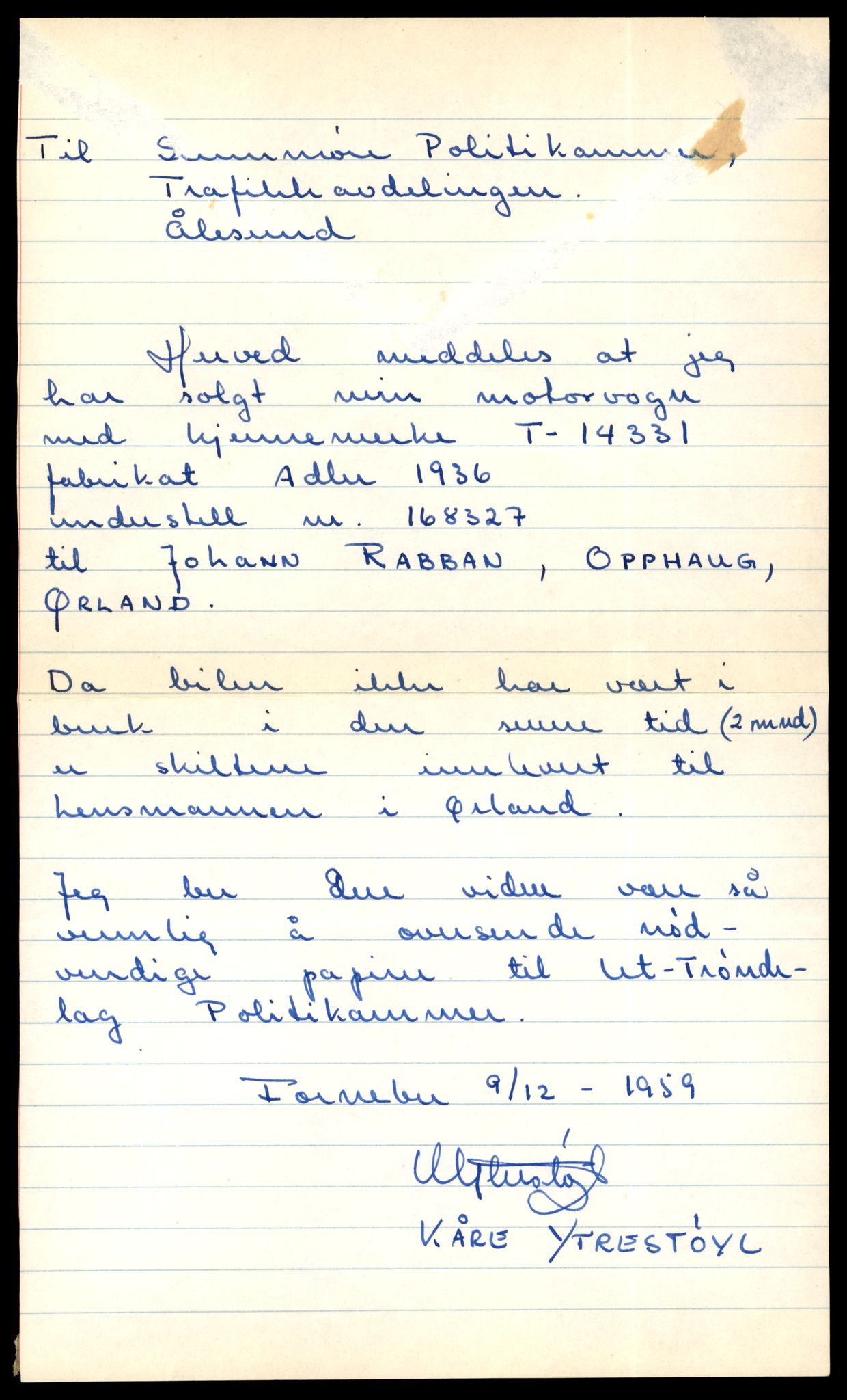 Møre og Romsdal vegkontor - Ålesund trafikkstasjon, AV/SAT-A-4099/F/Fe/L0045: Registreringskort for kjøretøy T 14320 - T 14444, 1927-1998, p. 325