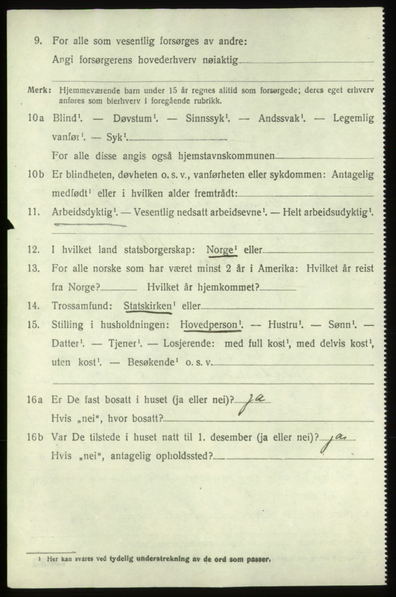 SAB, 1920 census for Fitjar, 1920, p. 2047