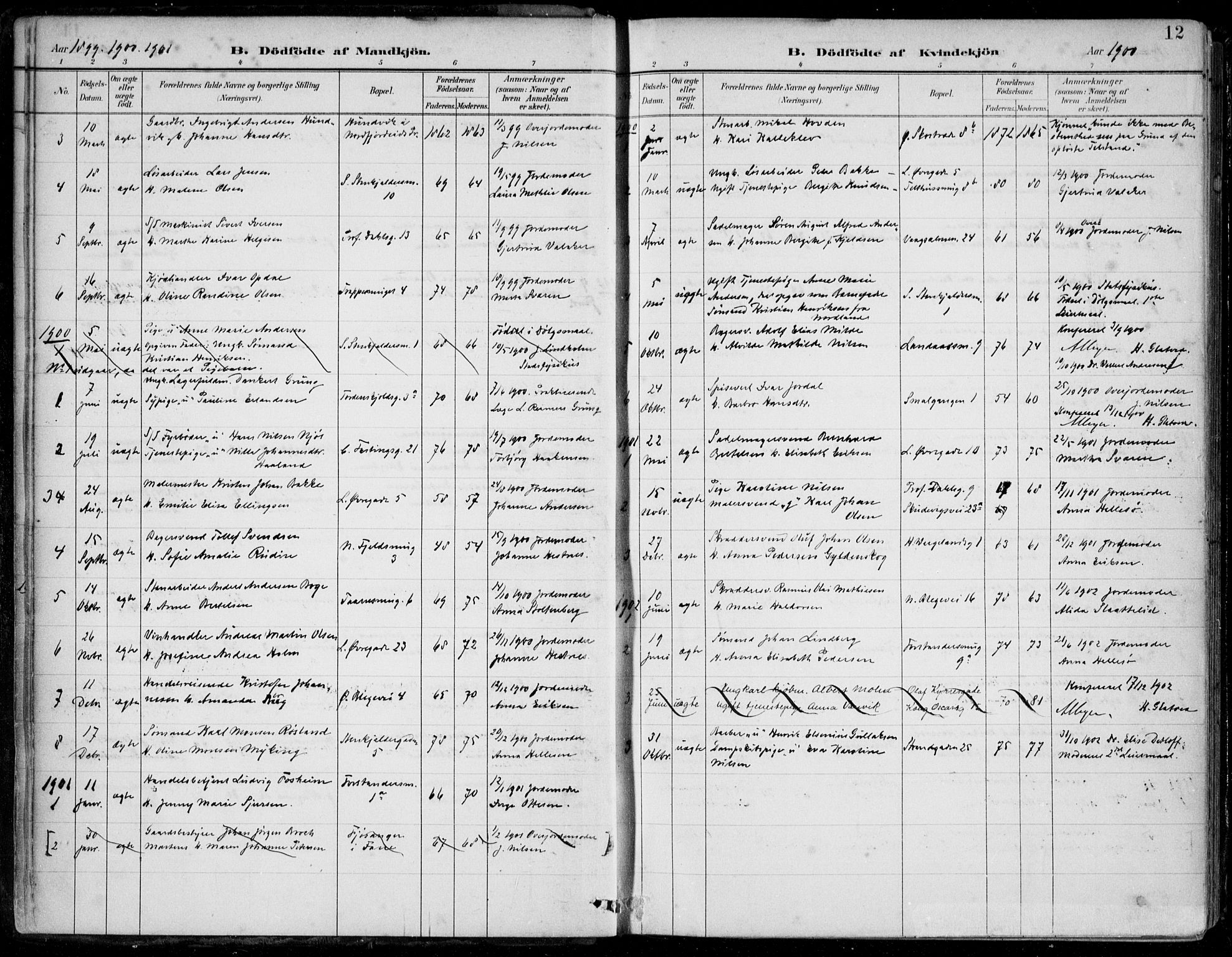 Korskirken sokneprestembete, SAB/A-76101/H/Hab: Parish register (copy) no. E 4, 1884-1910, p. 12