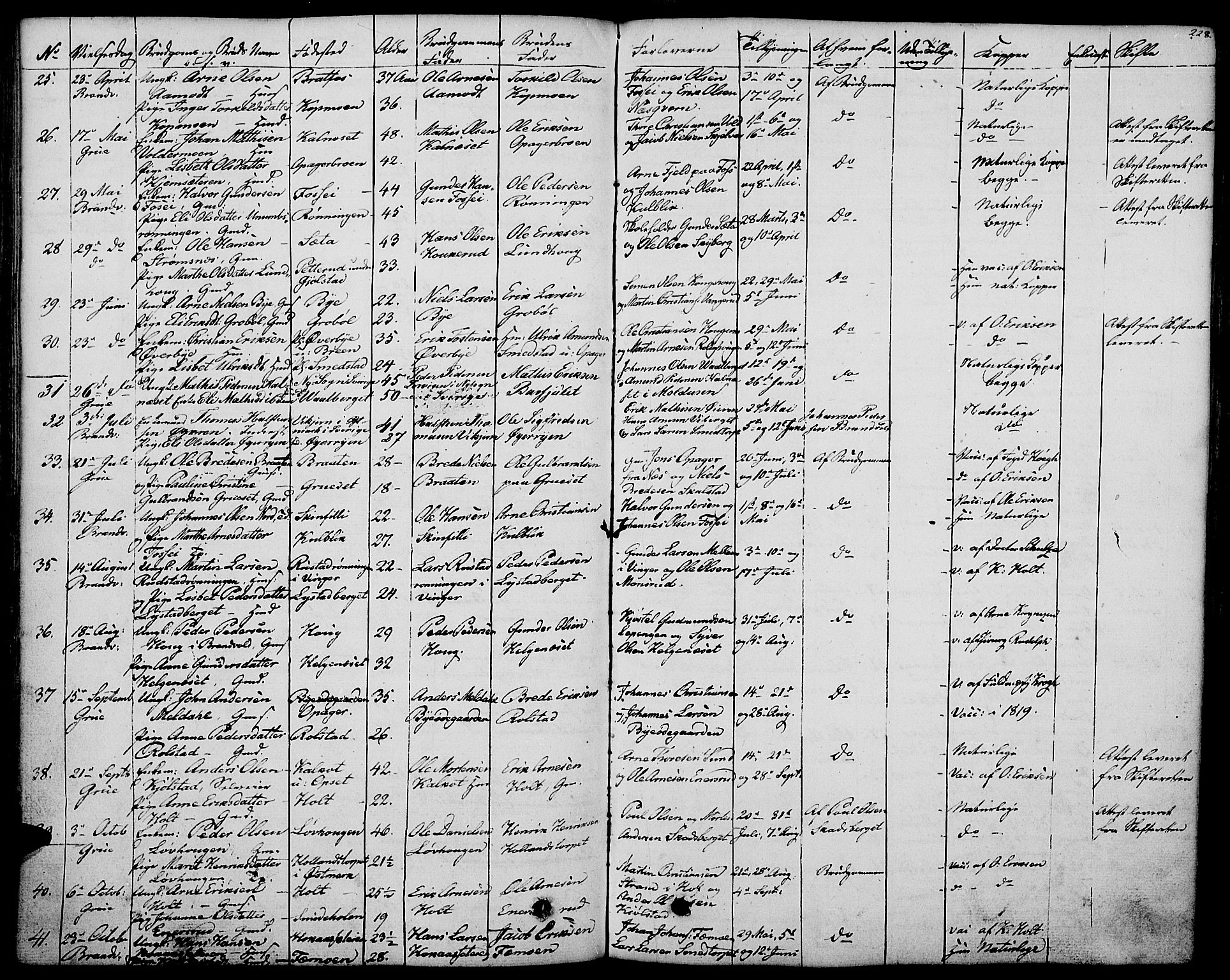 Grue prestekontor, SAH/PREST-036/H/Ha/Haa/L0007: Parish register (official) no. 7, 1830-1847, p. 228