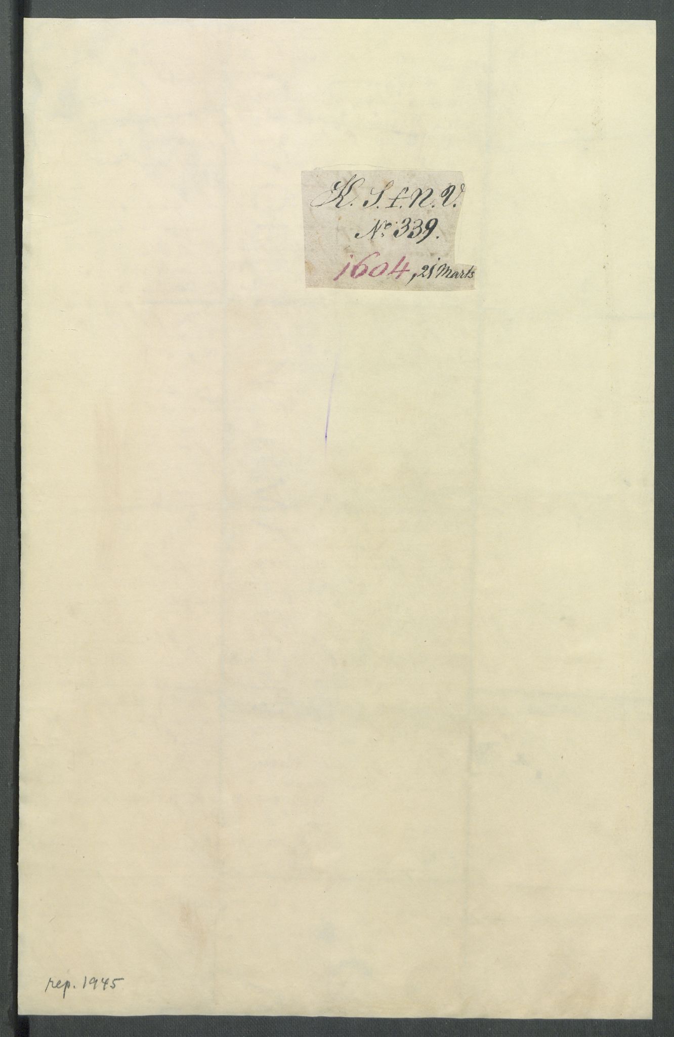 Riksarkivets diplomsamling, RA/EA-5965/F02/L0113: Dokumenter, 1604, p. 25