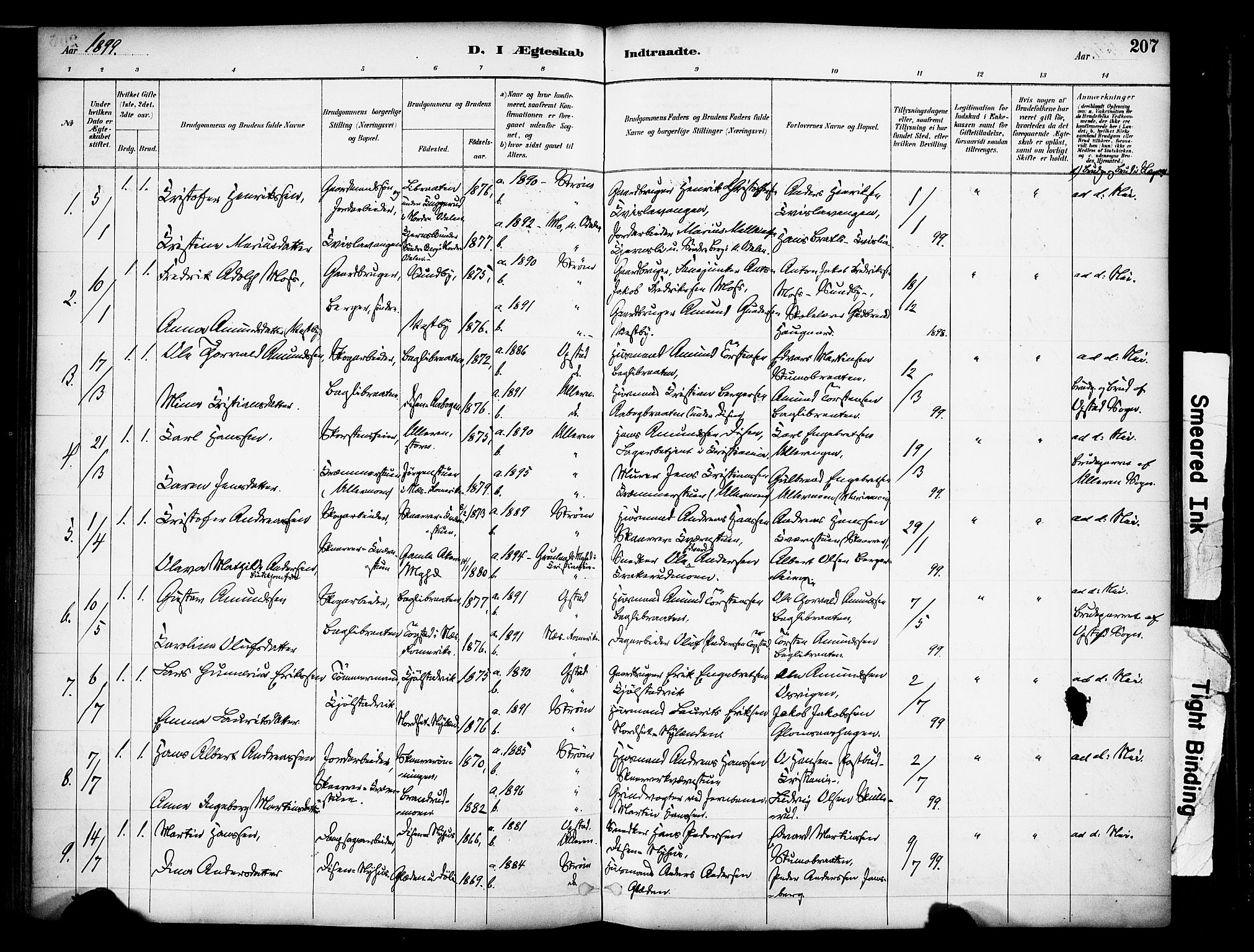 Sør-Odal prestekontor, AV/SAH-PREST-030/H/Ha/Haa/L0007: Parish register (official) no. 7, 1886-1925, p. 207