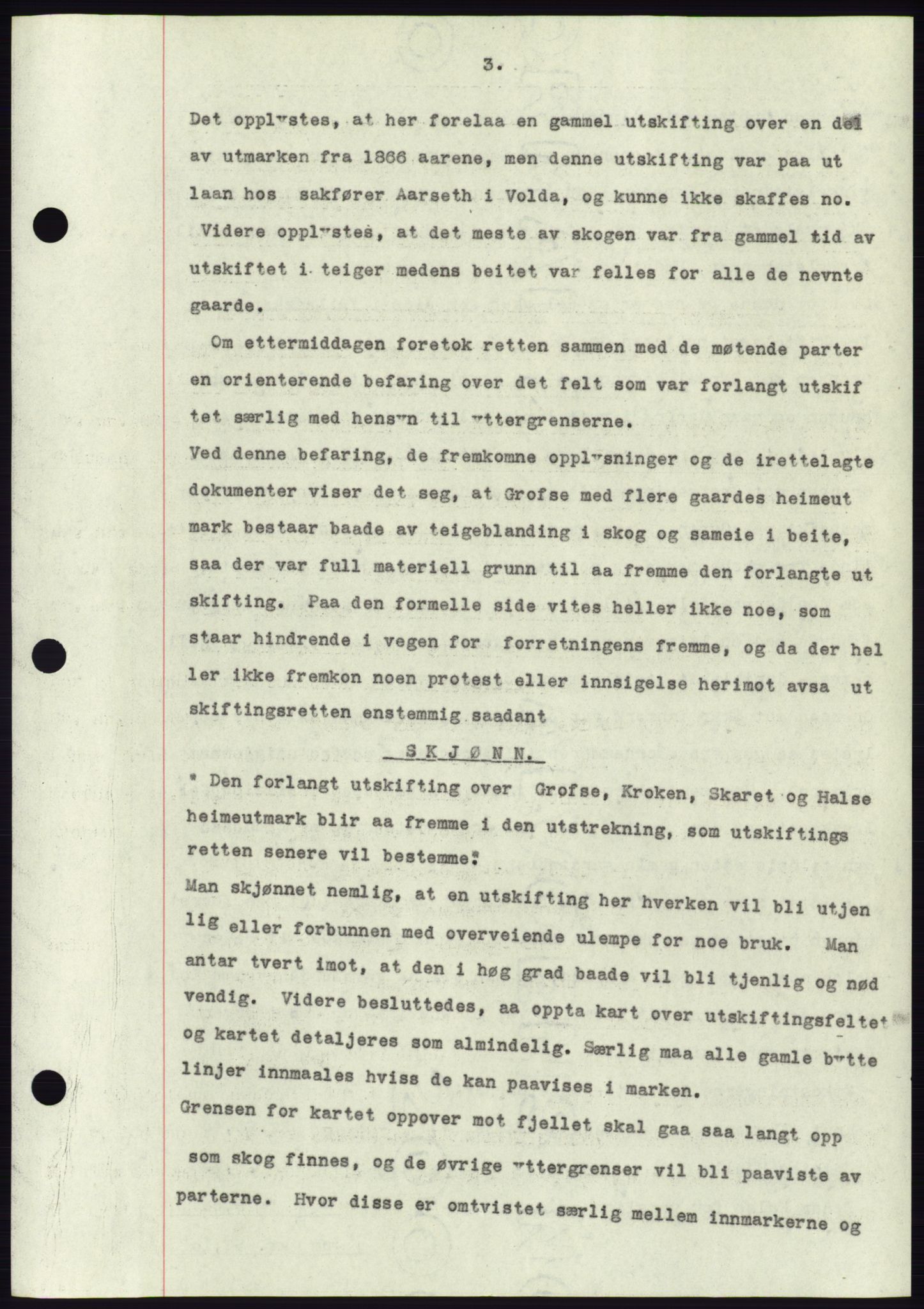 Søre Sunnmøre sorenskriveri, AV/SAT-A-4122/1/2/2C/L0077: Mortgage book no. 3A, 1945-1946, Diary no: : 826/1945