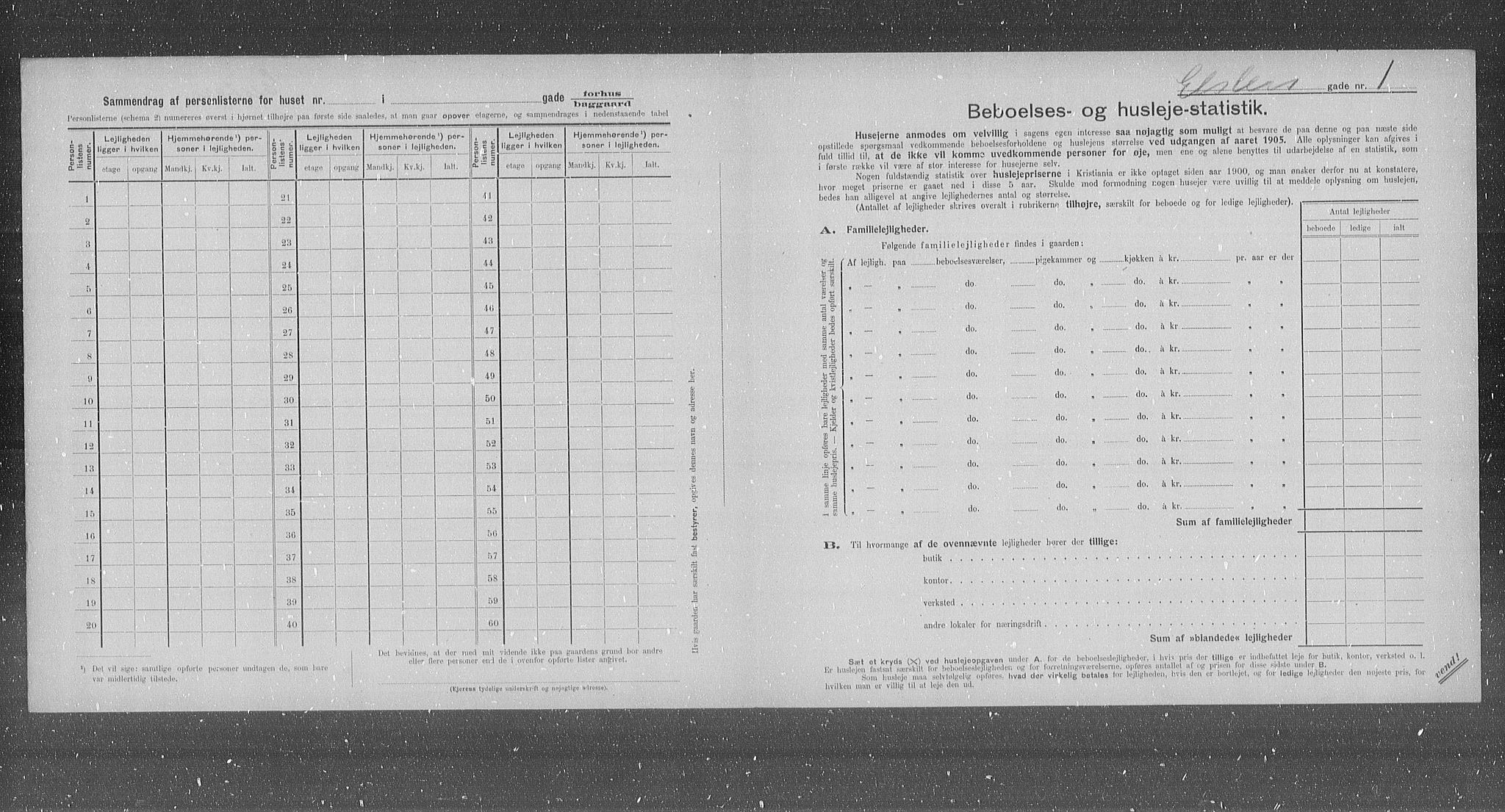 OBA, Municipal Census 1905 for Kristiania, 1905, p. 10492