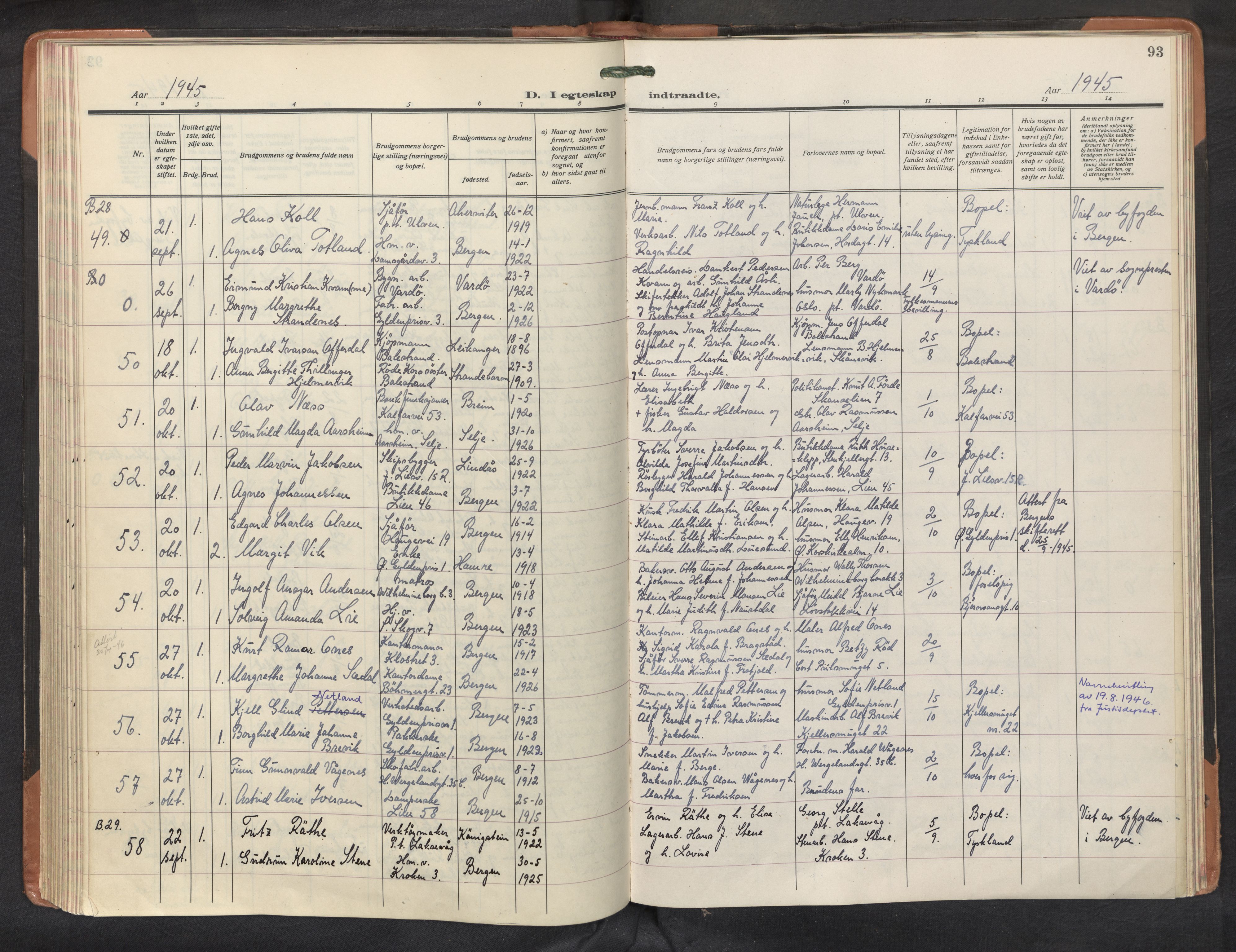 St. Markus sokneprestembete, AV/SAB-A-99935: Parish register (official) no. C 1, 1924-1947, p. 92b-93a