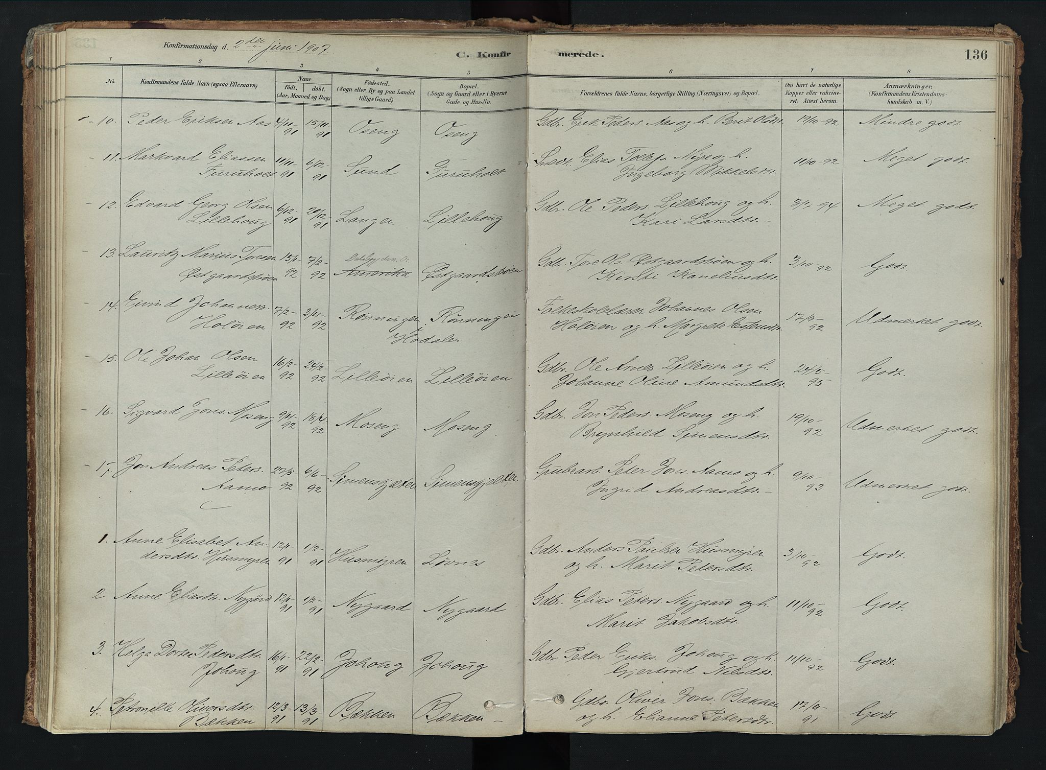 Tolga prestekontor, SAH/PREST-062/K/L0008: Parish register (official) no. 8, 1877-1910, p. 136