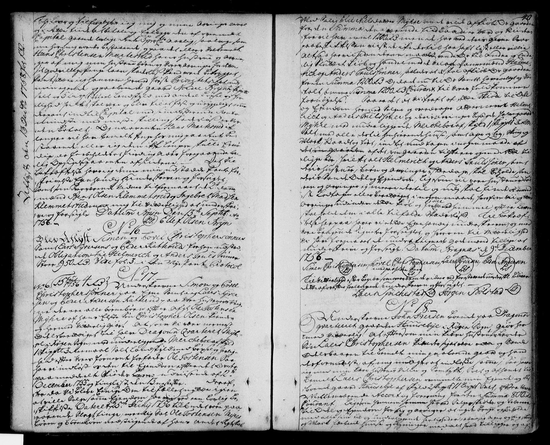 Lier, Røyken og Hurum sorenskriveri, SAKO/A-89/G/Ga/Gaa/L0003: Mortgage book no. III, 1756-1771, p. 40
