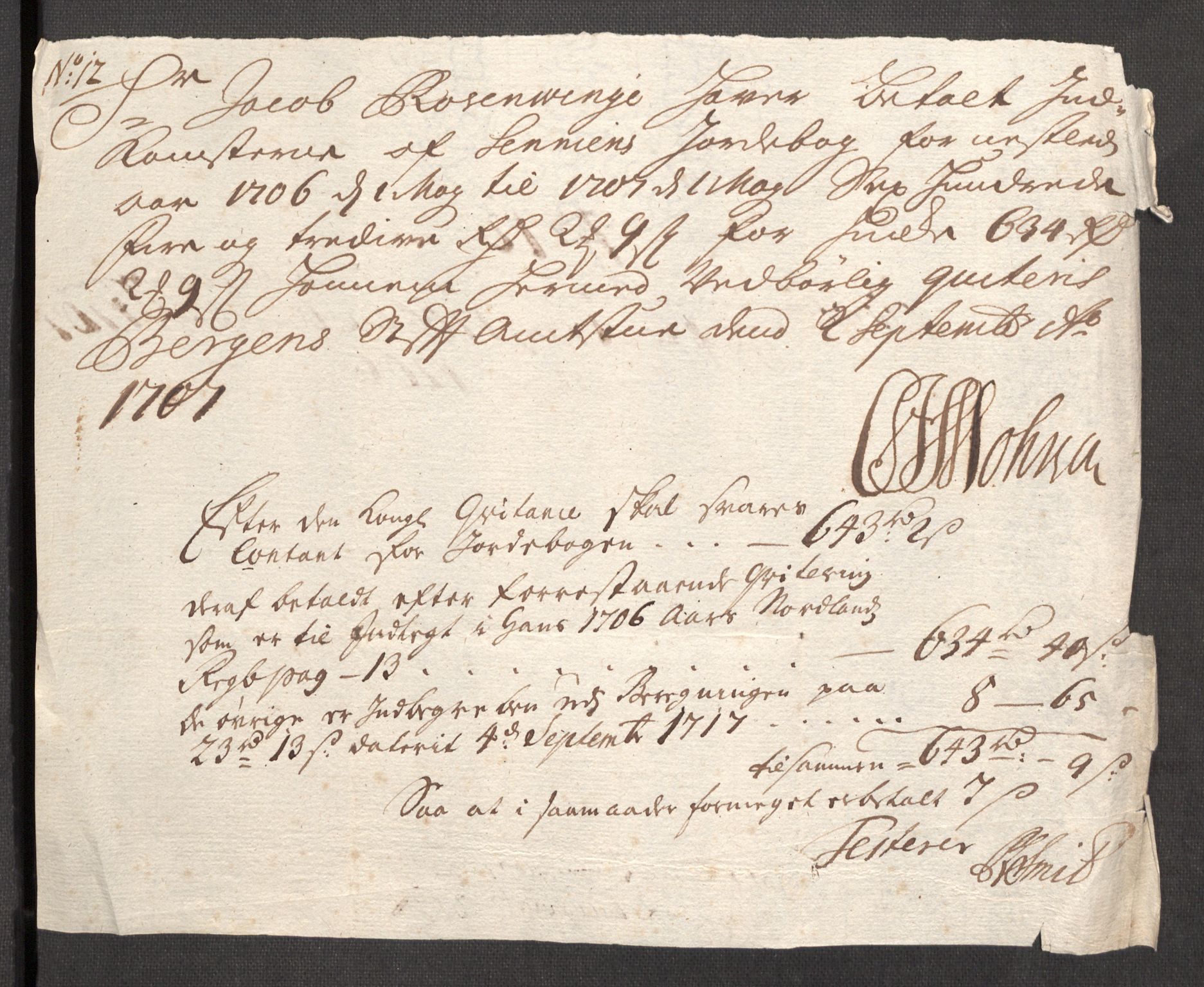 Rentekammeret inntil 1814, Reviderte regnskaper, Fogderegnskap, AV/RA-EA-4092/R68/L4756: Fogderegnskap Senja og Troms, 1705-1707, p. 263