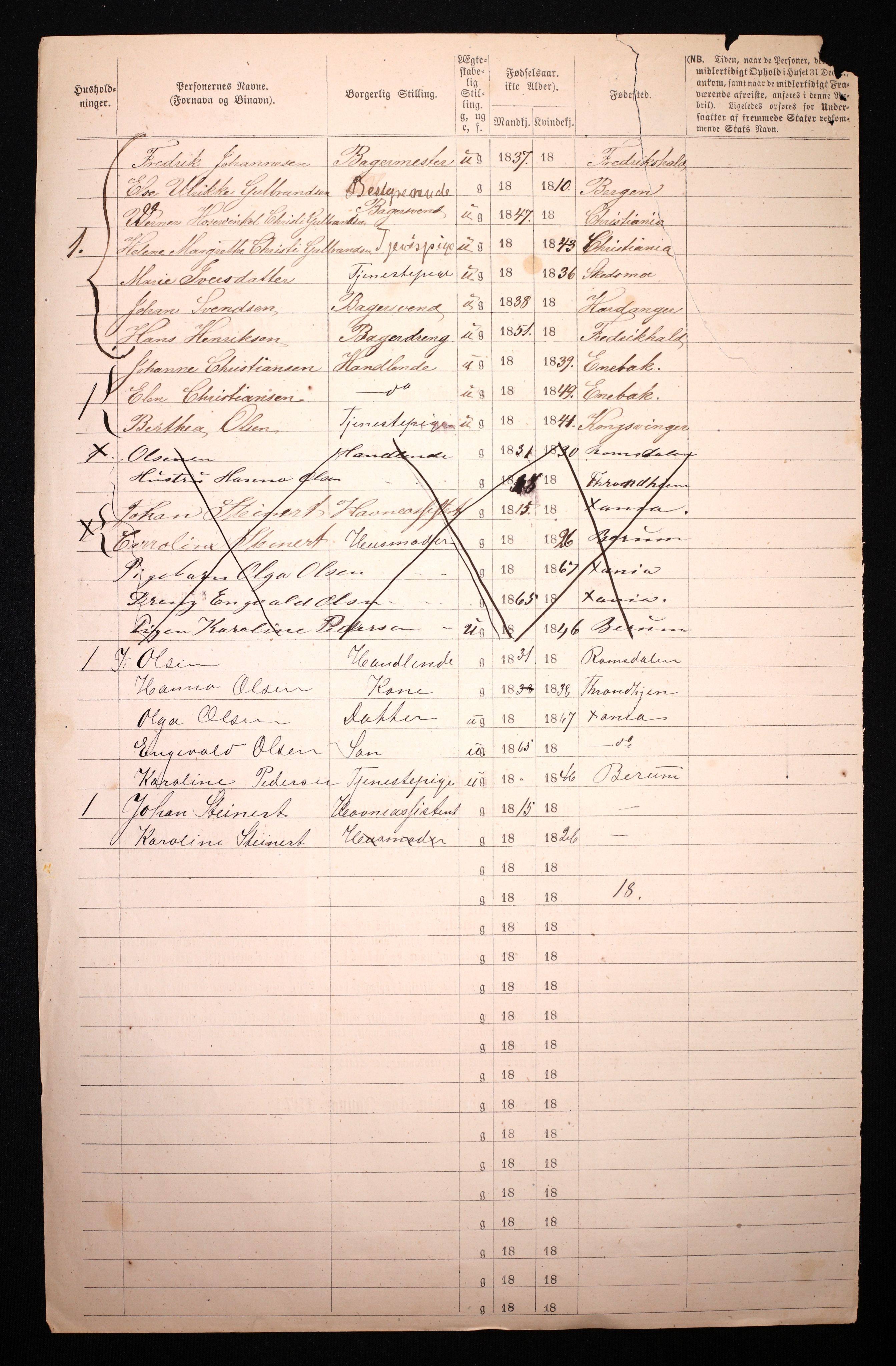 RA, 1870 census for 0301 Kristiania, 1870, p. 3660