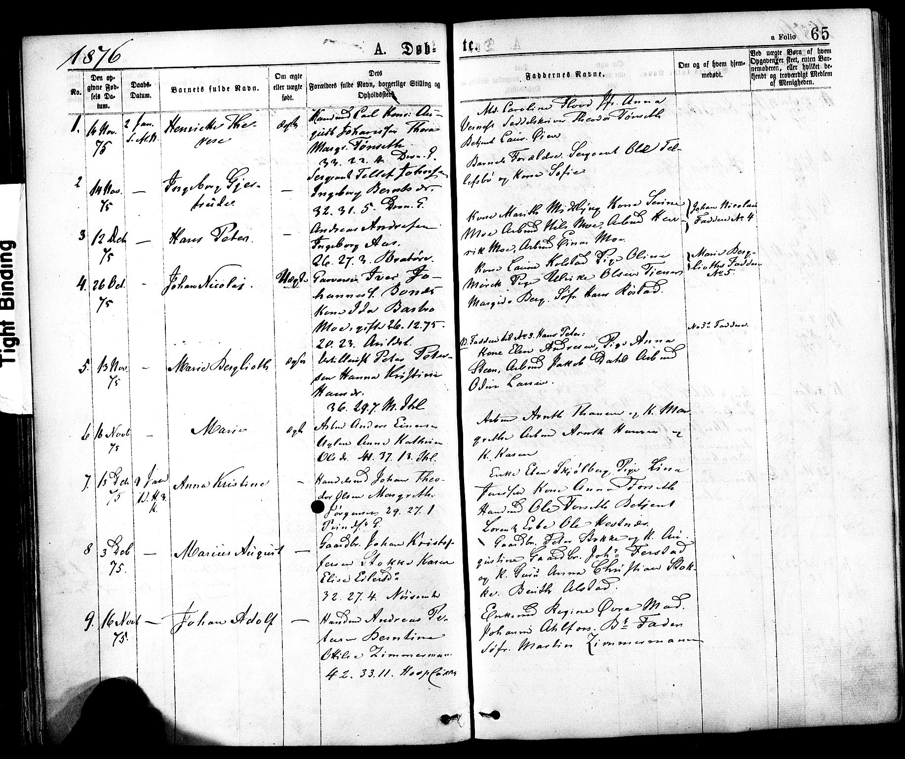 Ministerialprotokoller, klokkerbøker og fødselsregistre - Sør-Trøndelag, AV/SAT-A-1456/602/L0118: Parish register (official) no. 602A16, 1873-1879, p. 65