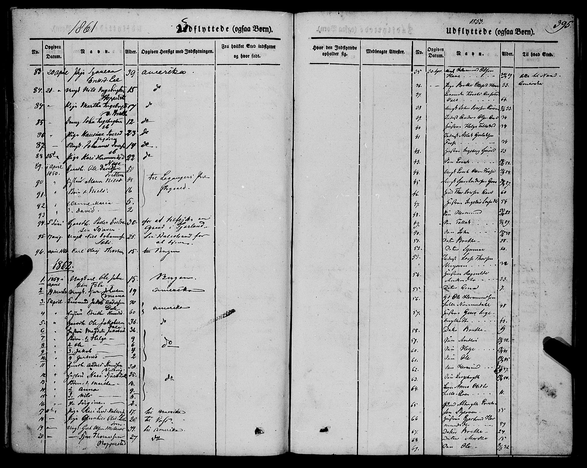 Vik sokneprestembete, SAB/A-81501: Parish register (official) no. A 8, 1846-1865, p. 395