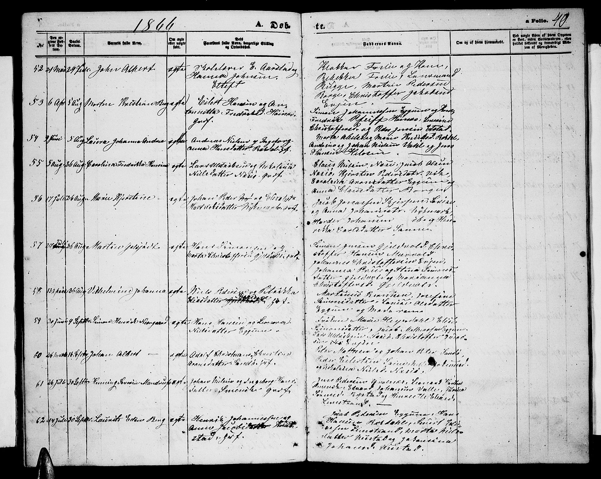 Ministerialprotokoller, klokkerbøker og fødselsregistre - Nordland, SAT/A-1459/880/L1140: Parish register (copy) no. 880C02, 1861-1875, p. 40