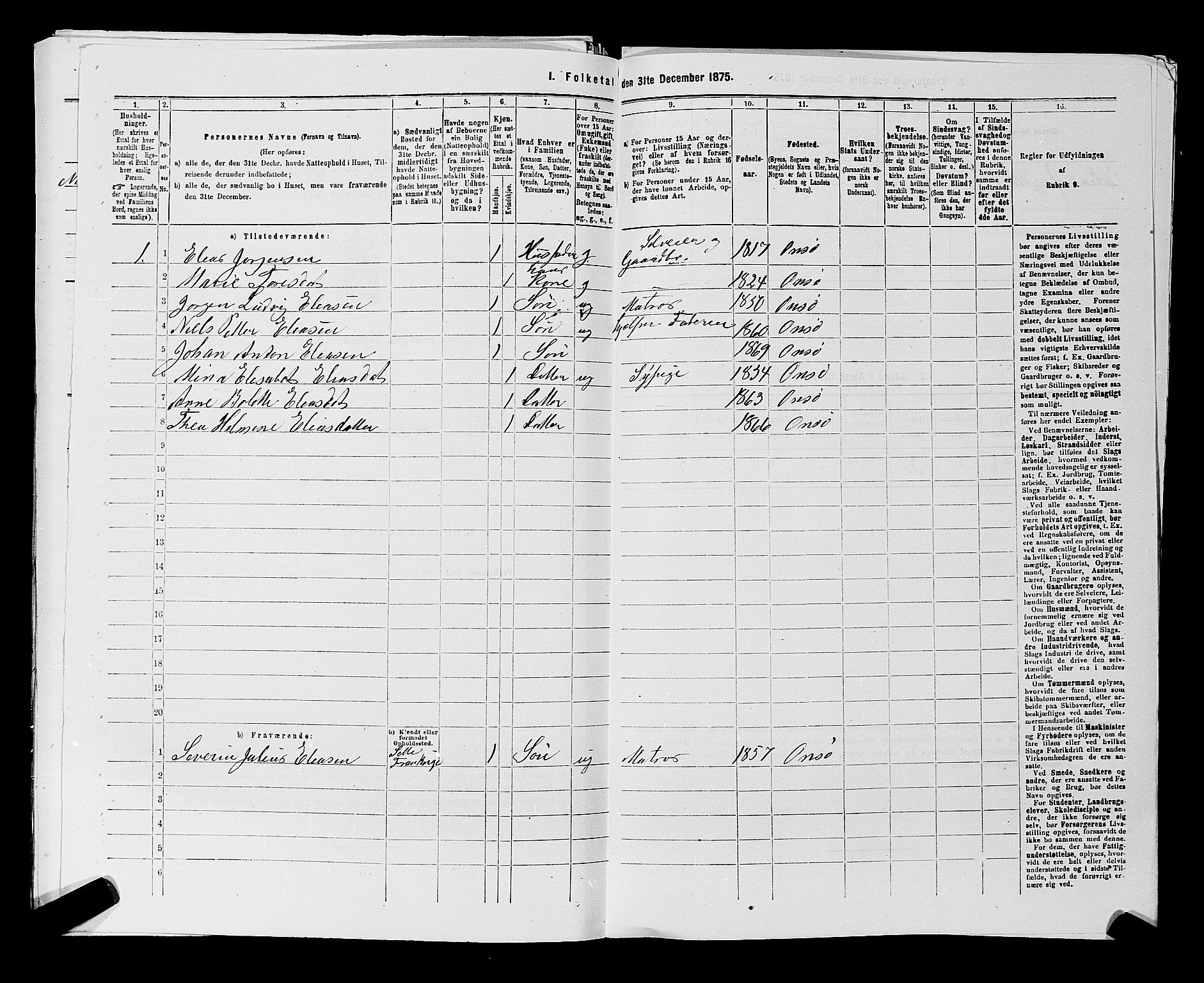 RA, 1875 census for 0134P Onsøy, 1875, p. 429