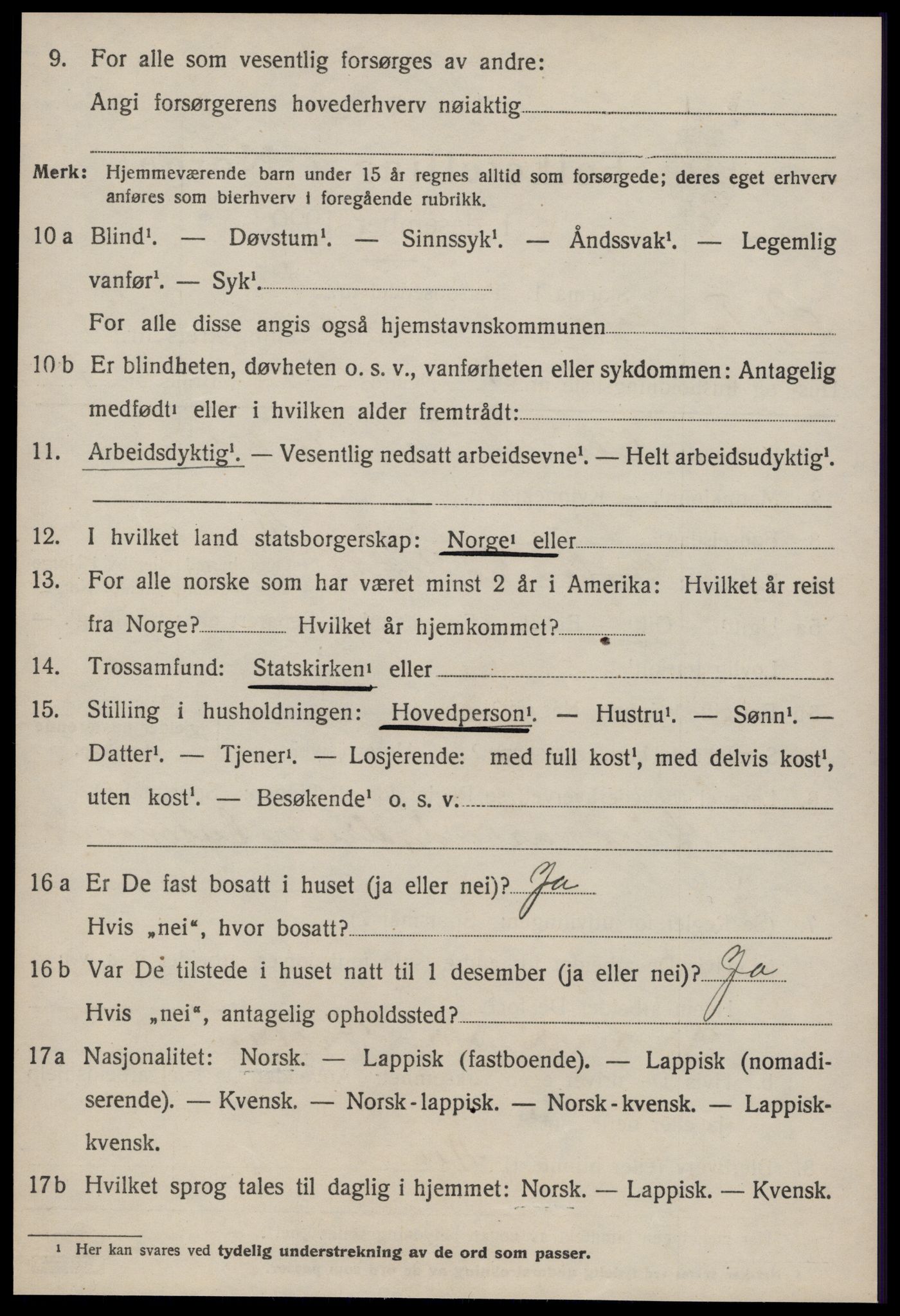 SAT, 1920 census for Hølonda, 1920, p. 422