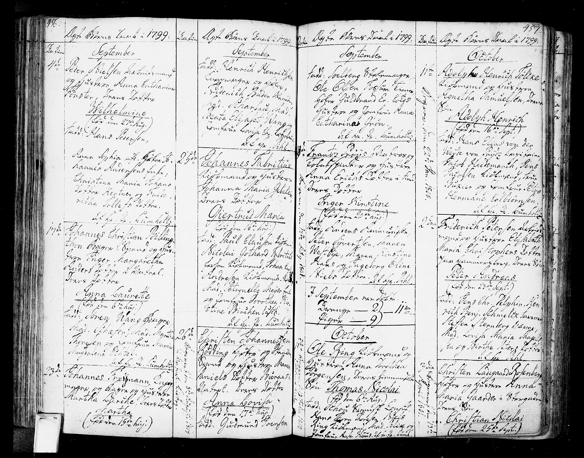 Oslo domkirke Kirkebøker, SAO/A-10752/F/Fa/L0005: Parish register (official) no. 5, 1787-1806, p. 456-457