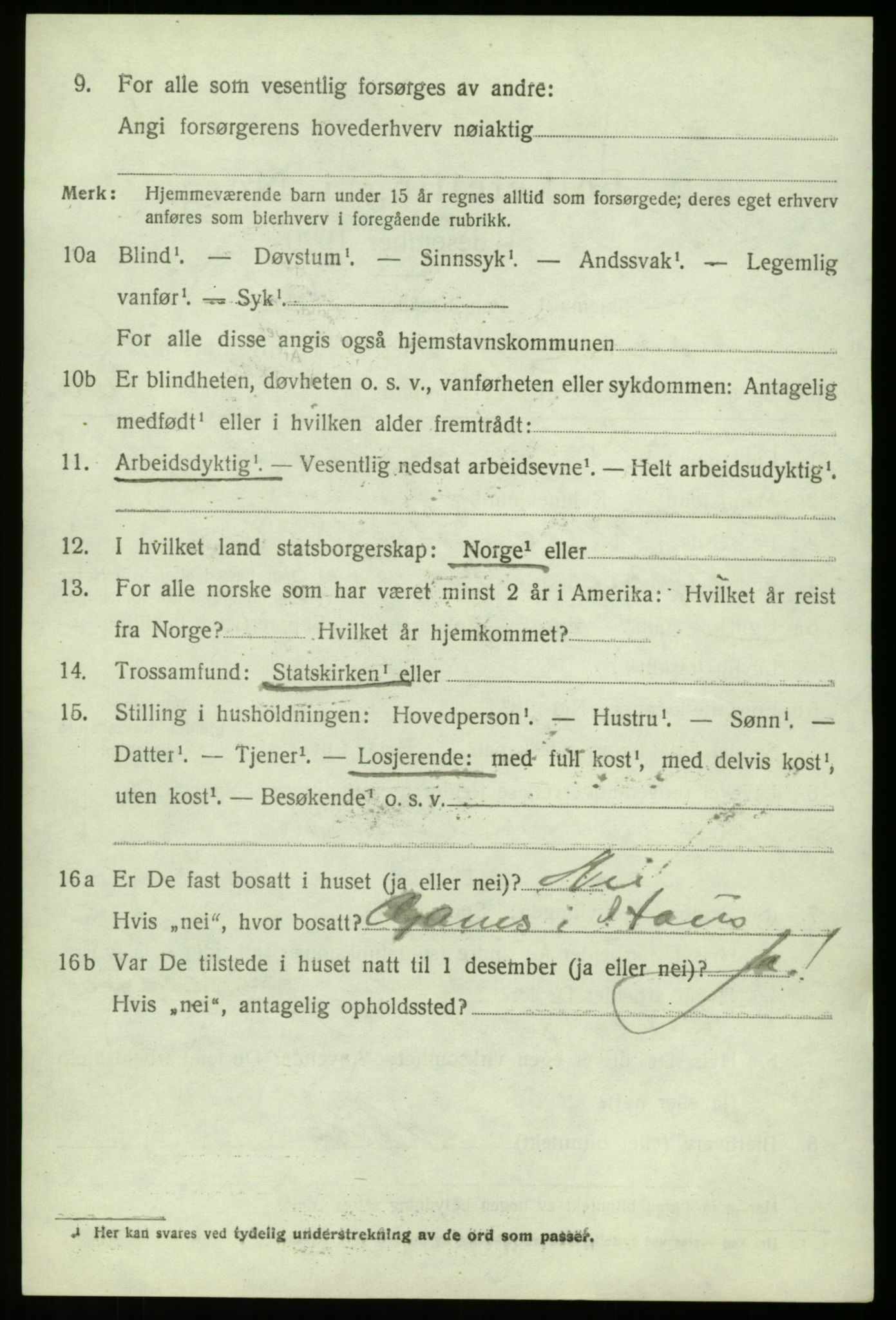 SAB, 1920 census for Fana, 1920, p. 12026