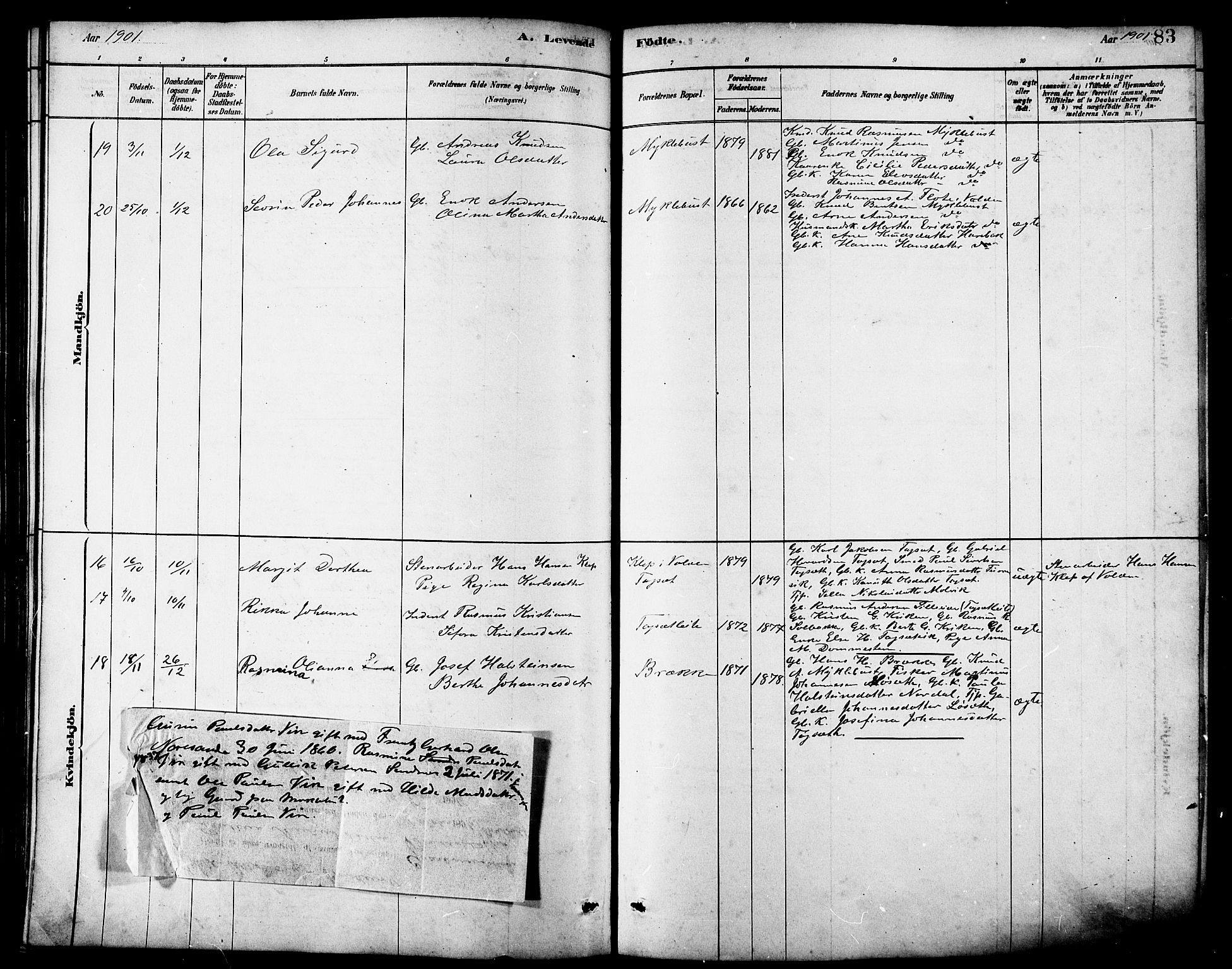 Ministerialprotokoller, klokkerbøker og fødselsregistre - Møre og Romsdal, AV/SAT-A-1454/502/L0027: Parish register (copy) no. 502C01, 1878-1908, p. 83