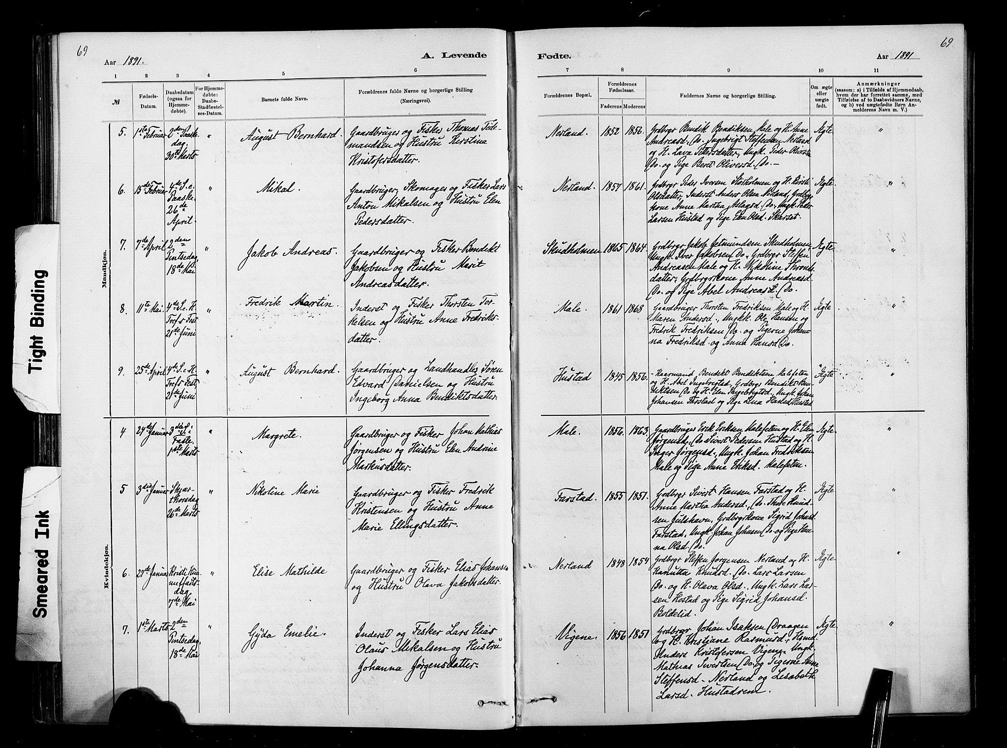 Ministerialprotokoller, klokkerbøker og fødselsregistre - Møre og Romsdal, AV/SAT-A-1454/567/L0778: Parish register (official) no. 567A01, 1881-1903, p. 69