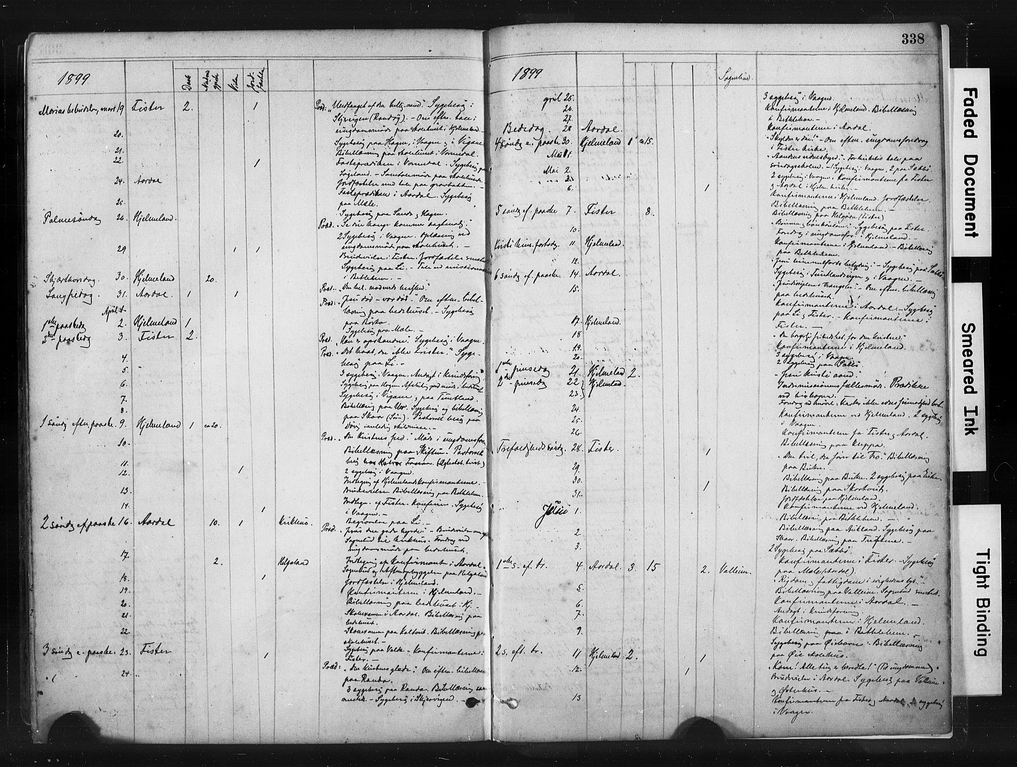 Hjelmeland sokneprestkontor, AV/SAST-A-101843/01/IV/L0014: Parish register (official) no. A 14, 1879-1900, p. 338