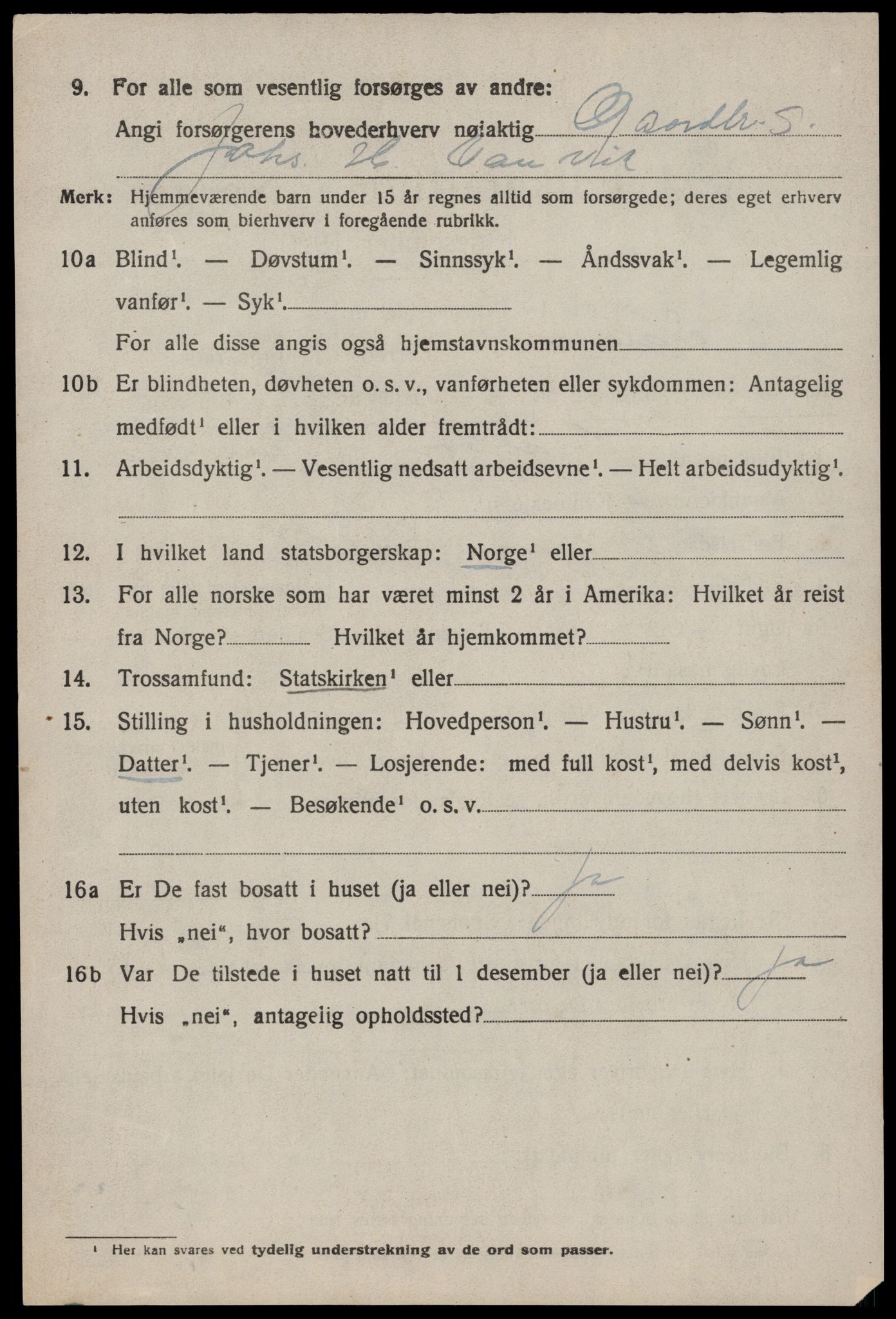 SAST, 1920 census for Sand, 1920, p. 1072