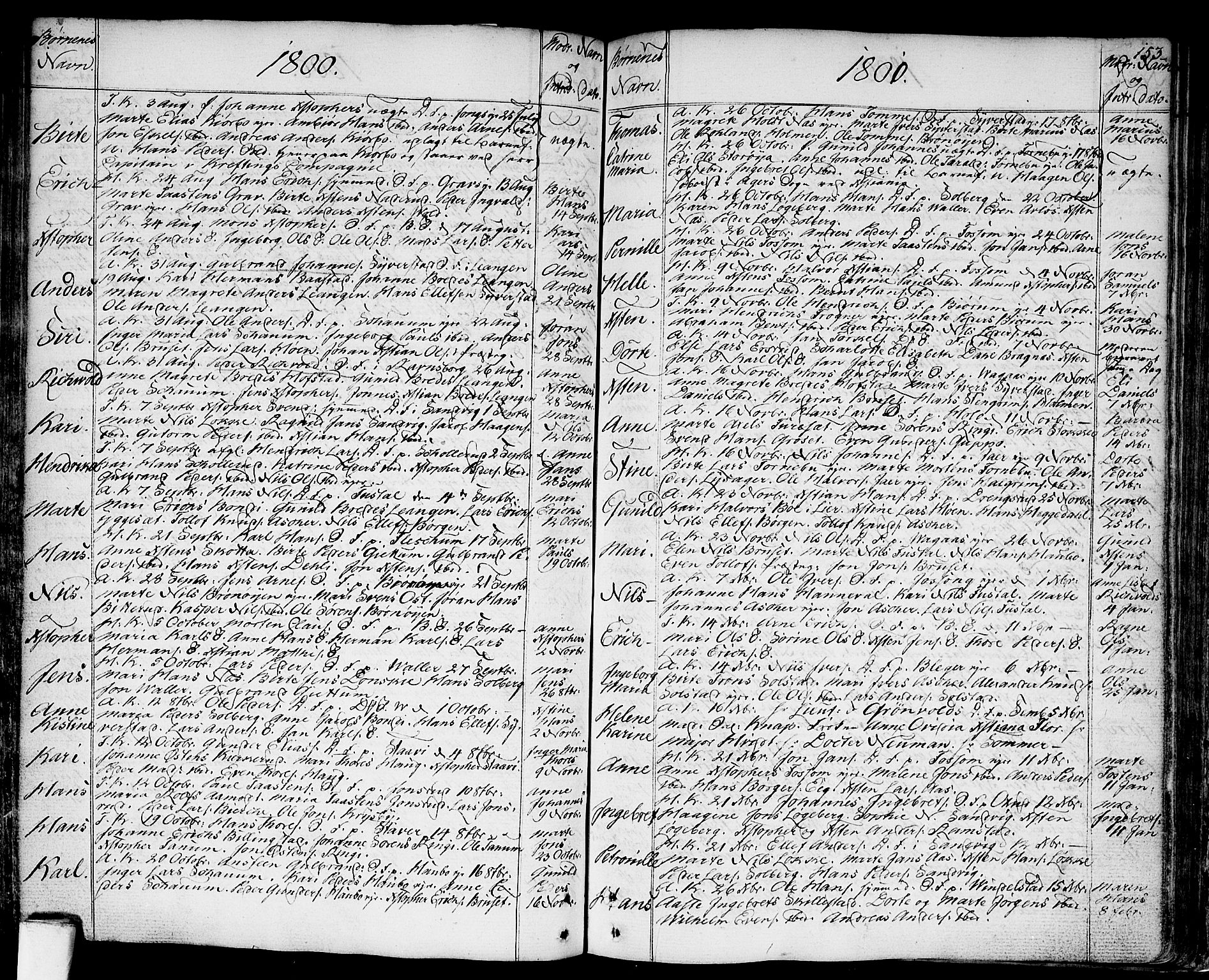Asker prestekontor Kirkebøker, SAO/A-10256a/F/Fa/L0003: Parish register (official) no. I 3, 1767-1807, p. 153