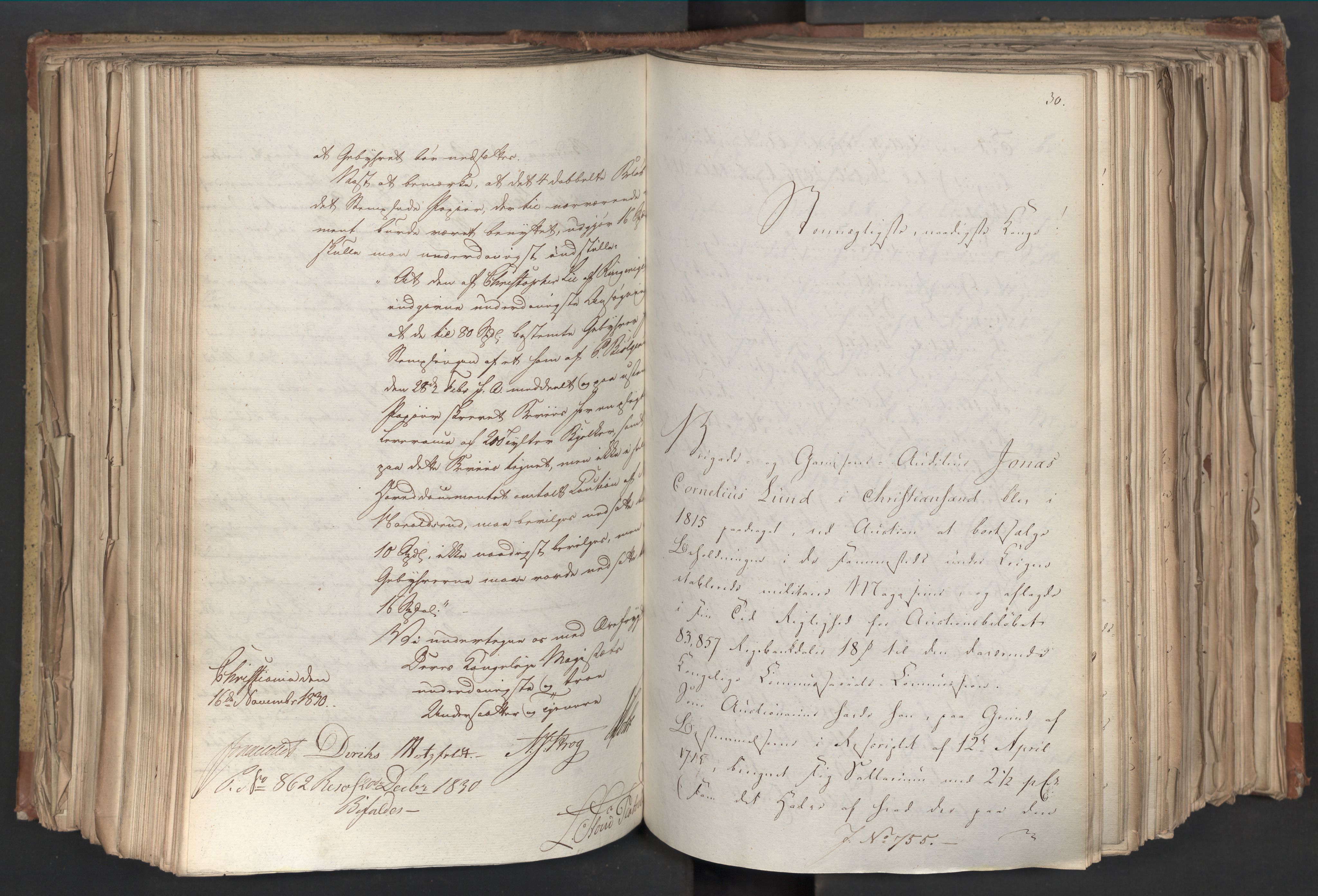 Statsrådsavdelingen i Stockholm, AV/RA-S-1003/D/Da/L0068: Regjeringsinnstillinger nr. 660-876, 1830, p. 327