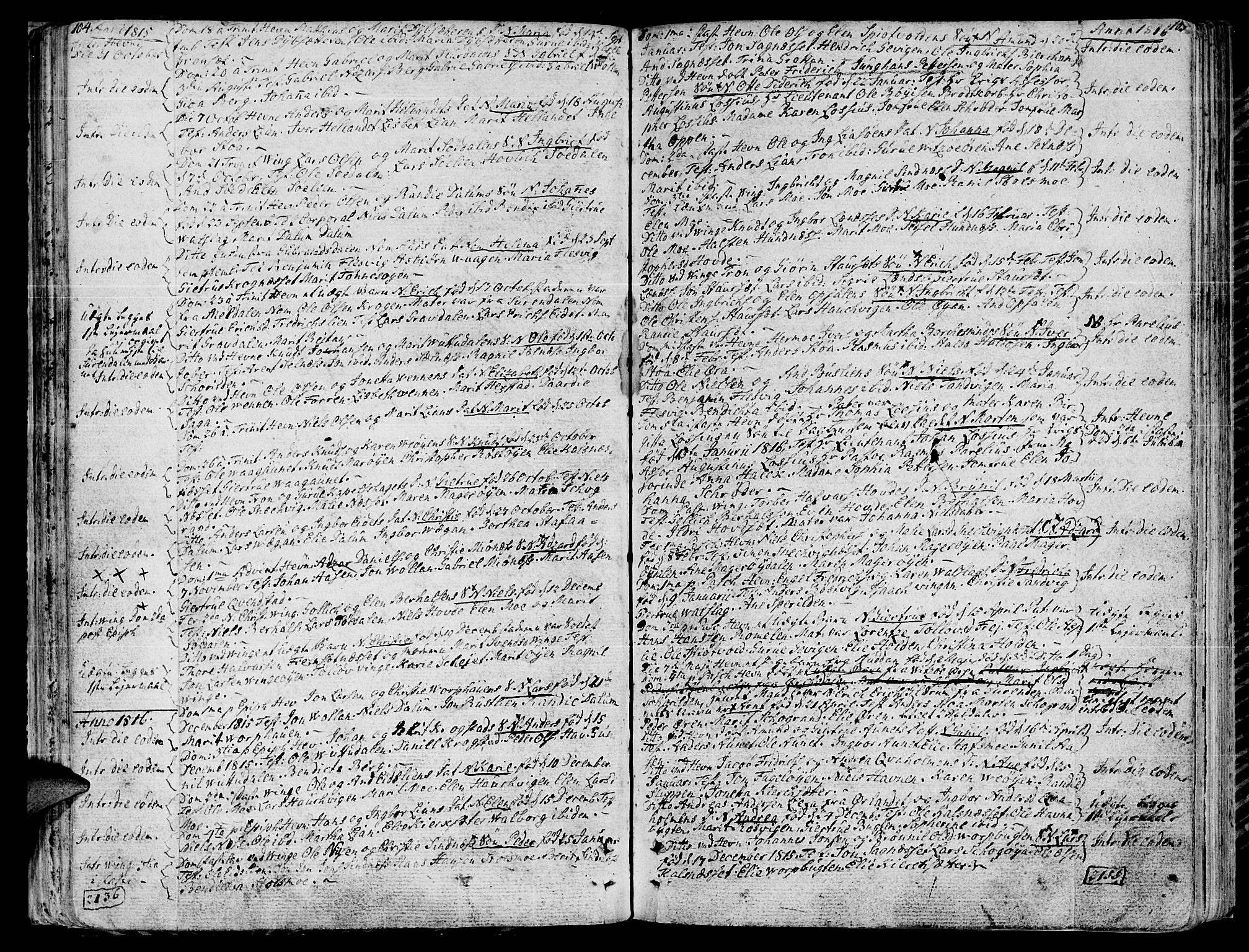 Ministerialprotokoller, klokkerbøker og fødselsregistre - Sør-Trøndelag, SAT/A-1456/630/L0490: Parish register (official) no. 630A03, 1795-1818, p. 104-105