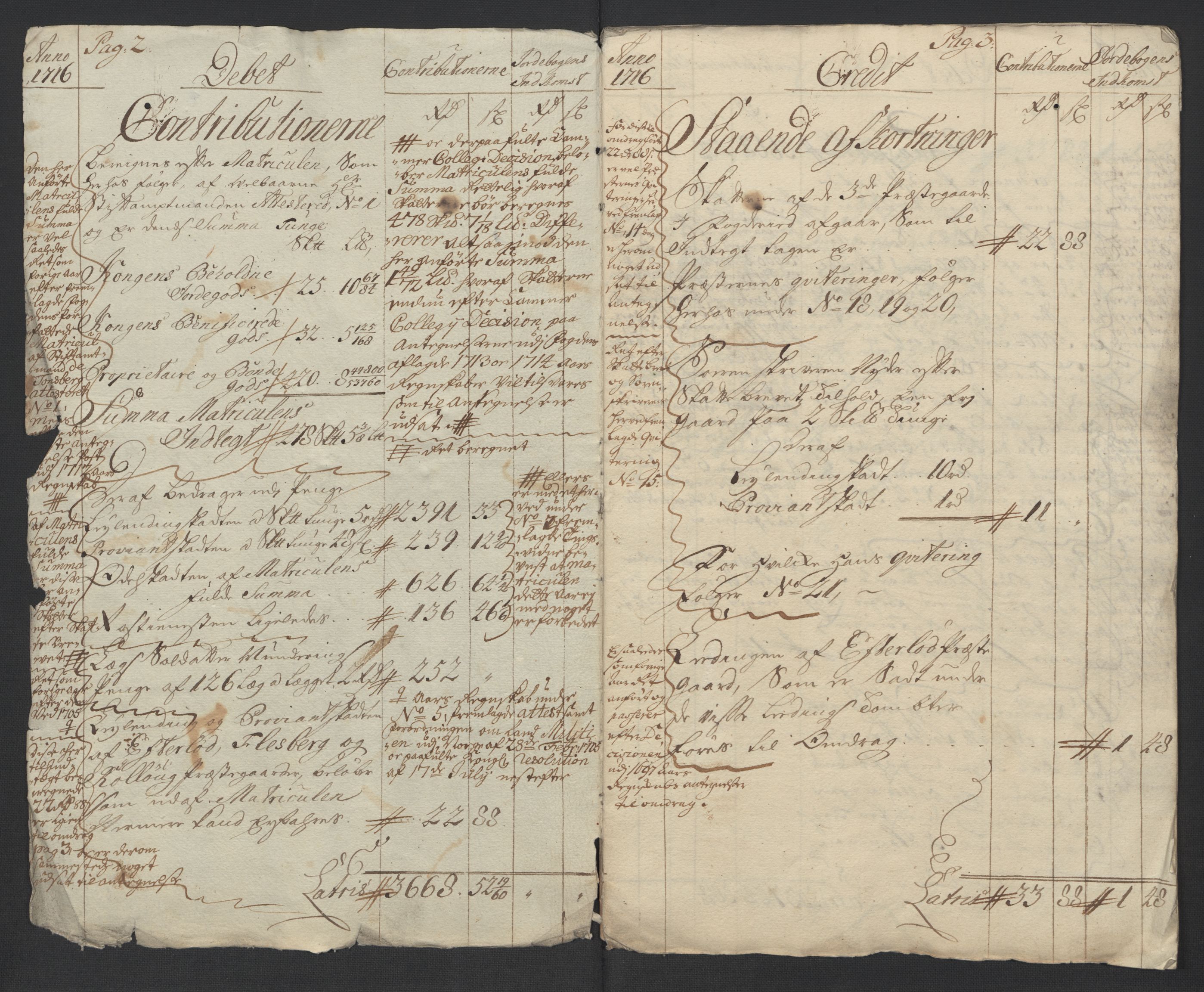 Rentekammeret inntil 1814, Reviderte regnskaper, Fogderegnskap, AV/RA-EA-4092/R24/L1592: Fogderegnskap Numedal og Sandsvær, 1716, p. 4