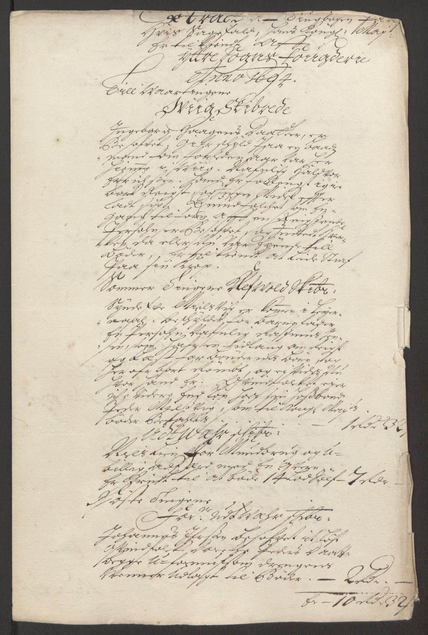 Rentekammeret inntil 1814, Reviderte regnskaper, Fogderegnskap, AV/RA-EA-4092/R52/L3307: Fogderegnskap Sogn, 1693-1694, p. 443