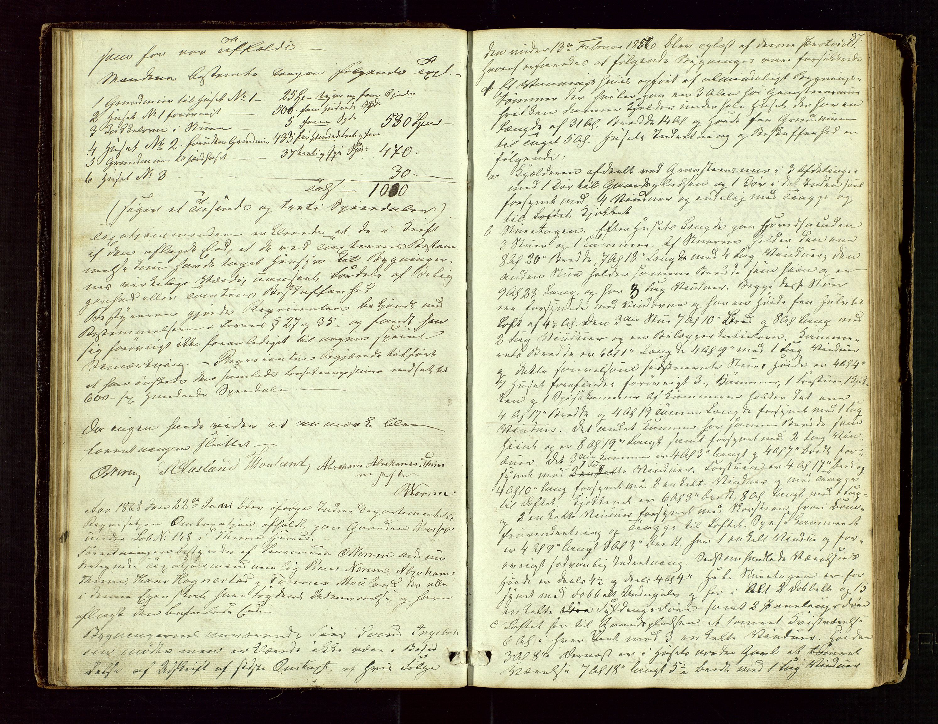 Time lensmannskontor, AV/SAST-A-100420/Goa/L0001: "Brandtaxations-Protocol for Houglands Thinglaug", 1846-1904, p. 36b-37a