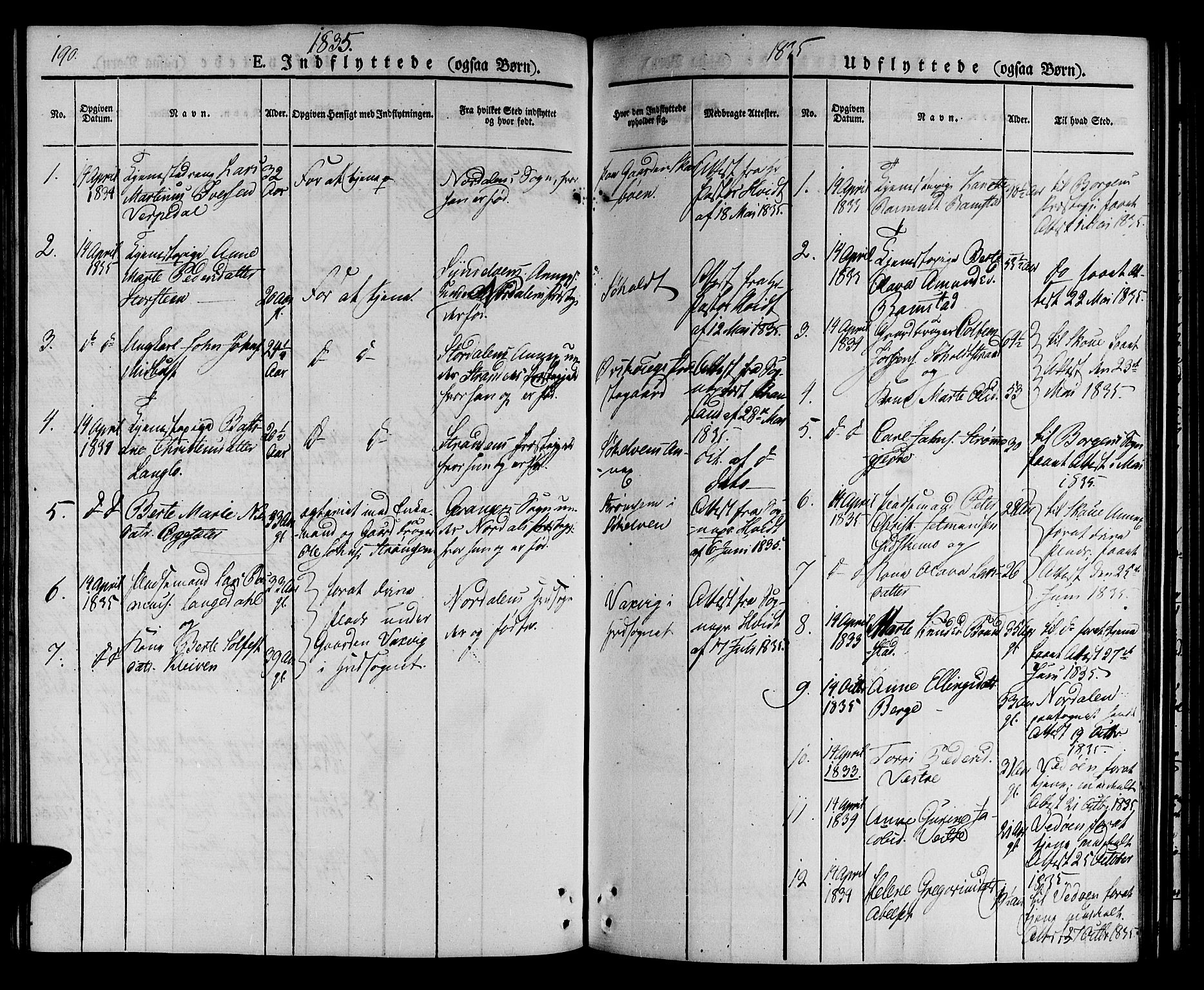 Ministerialprotokoller, klokkerbøker og fødselsregistre - Møre og Romsdal, SAT/A-1454/522/L0311: Parish register (official) no. 522A06, 1832-1842, p. 190