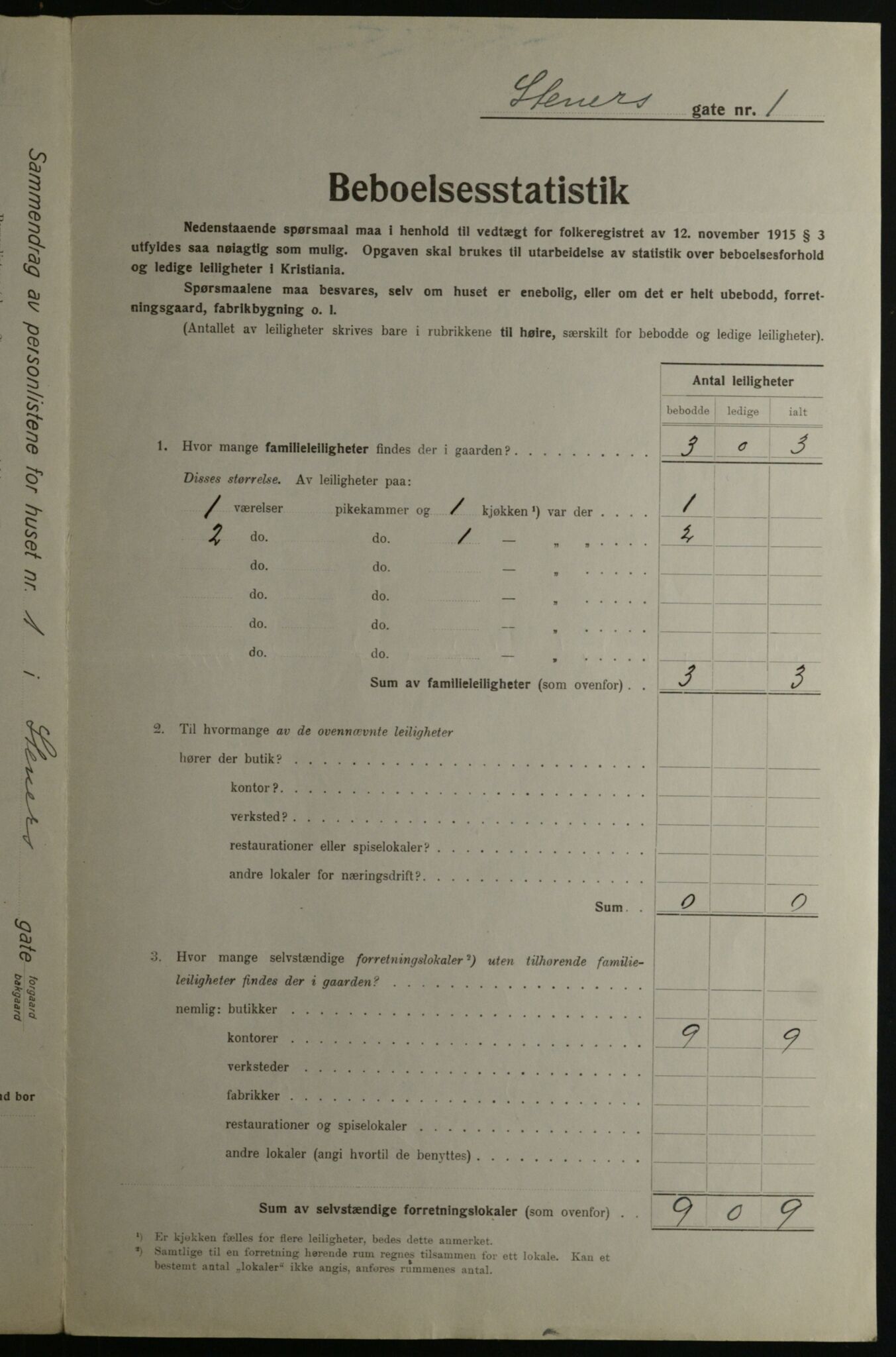 OBA, Municipal Census 1923 for Kristiania, 1923, p. 112015