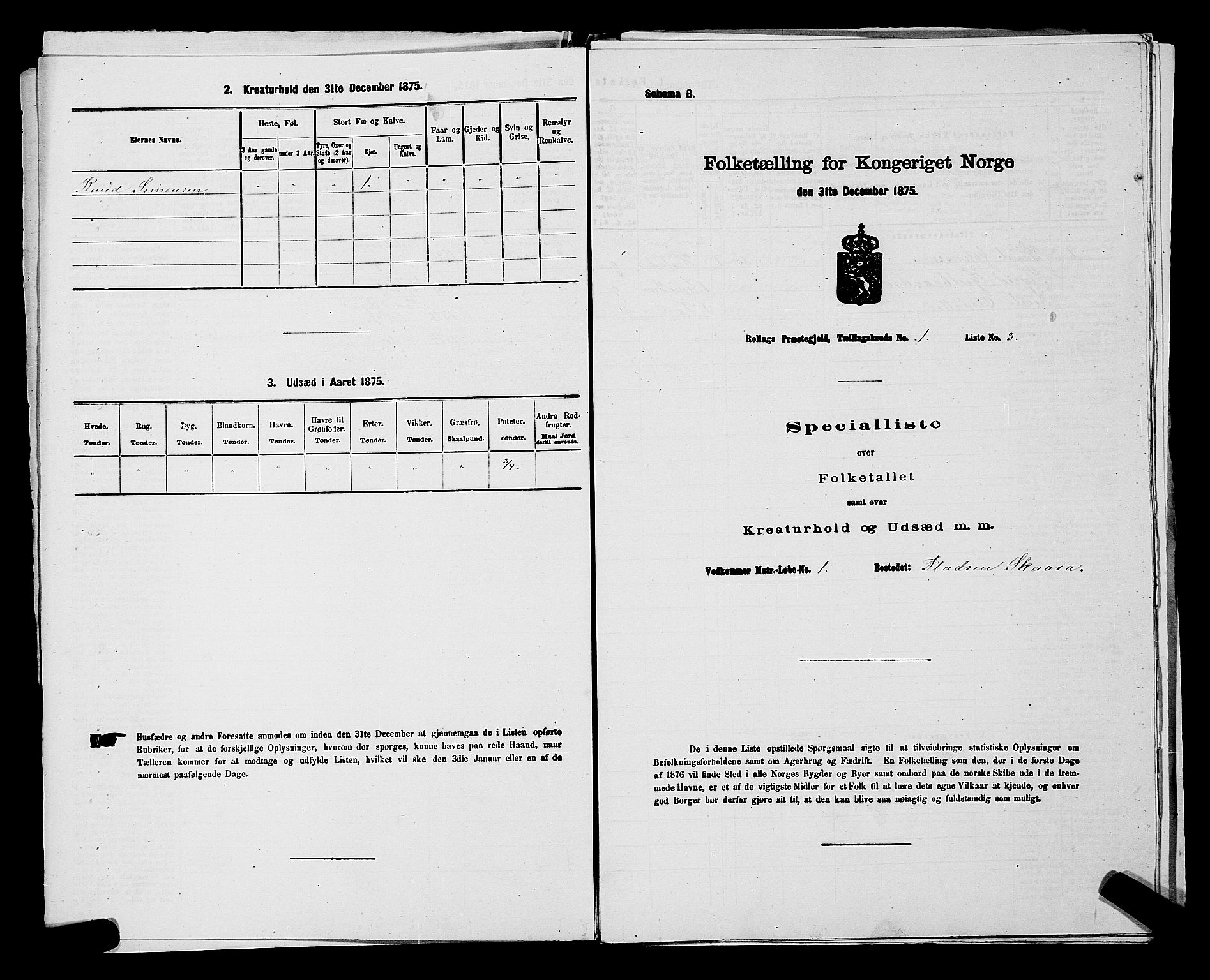 SAKO, 1875 census for 0632P Rollag, 1875, p. 47