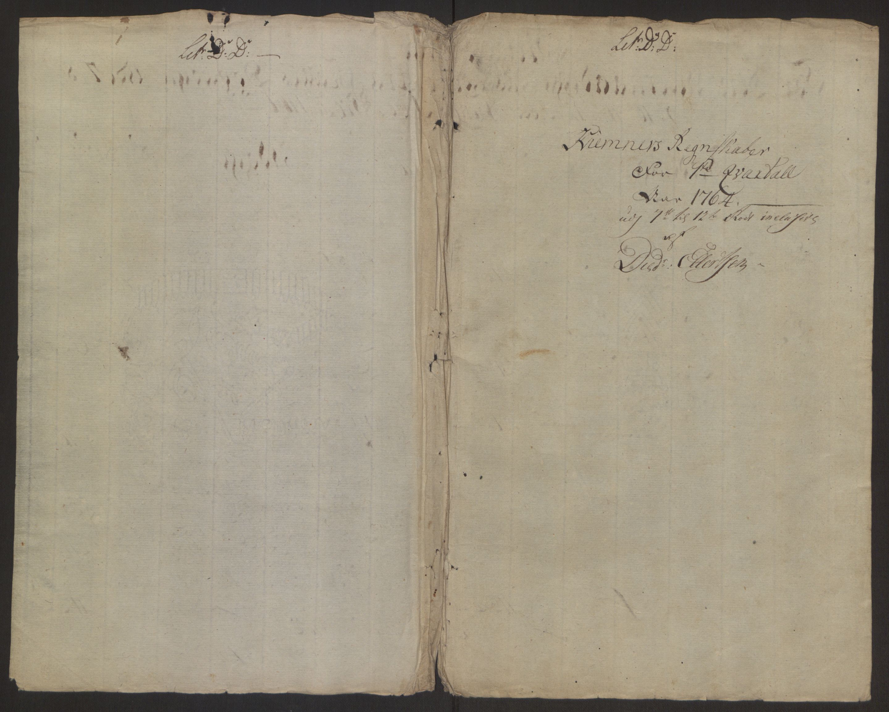 Rentekammeret inntil 1814, Reviderte regnskaper, Byregnskaper, AV/RA-EA-4066/R/Rp/L0367/0001: [P21] Kontribusjonsregnskap / Ekstraskatt, 1764, p. 173