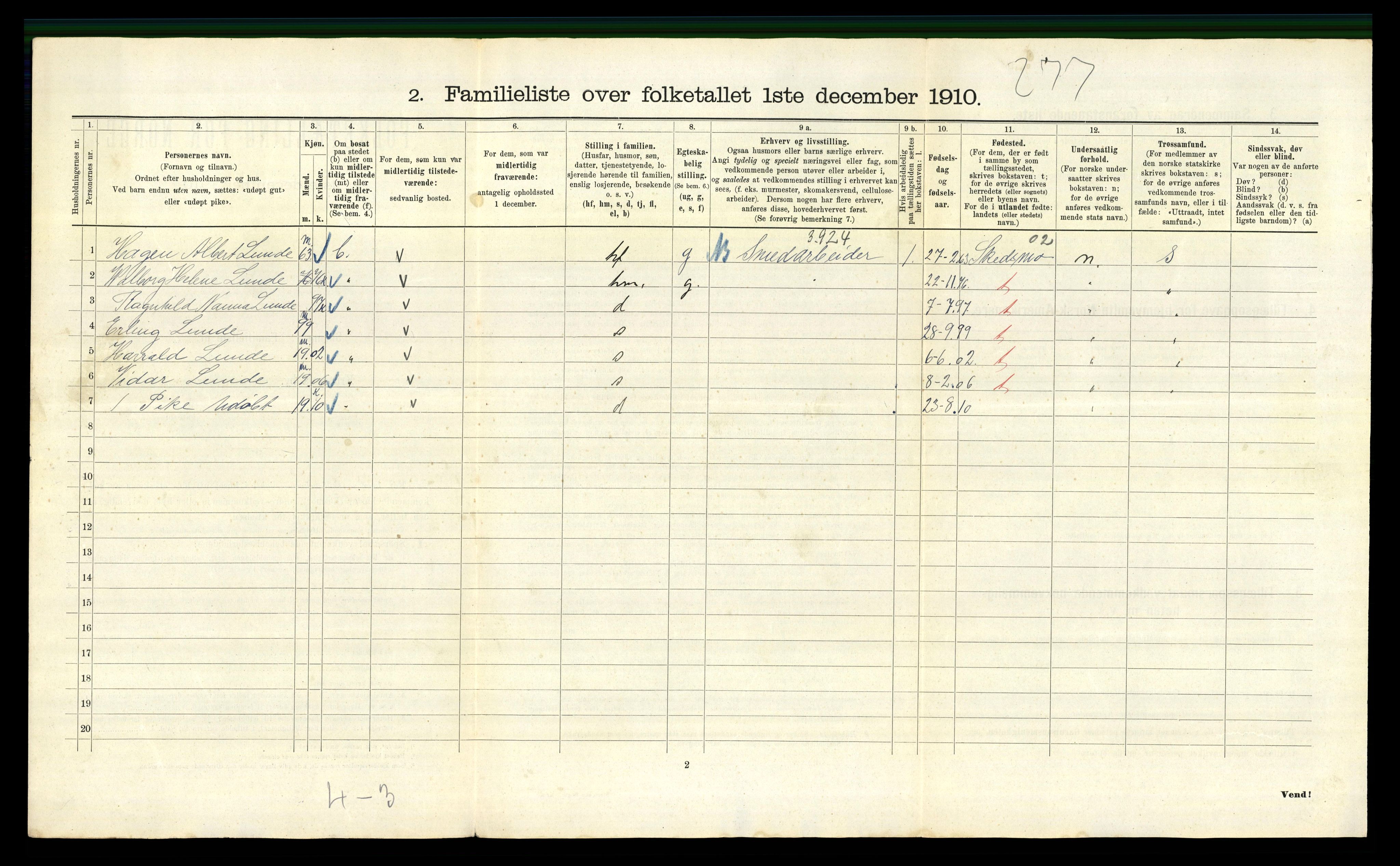 RA, 1910 census for Kristiania, 1910, p. 115832