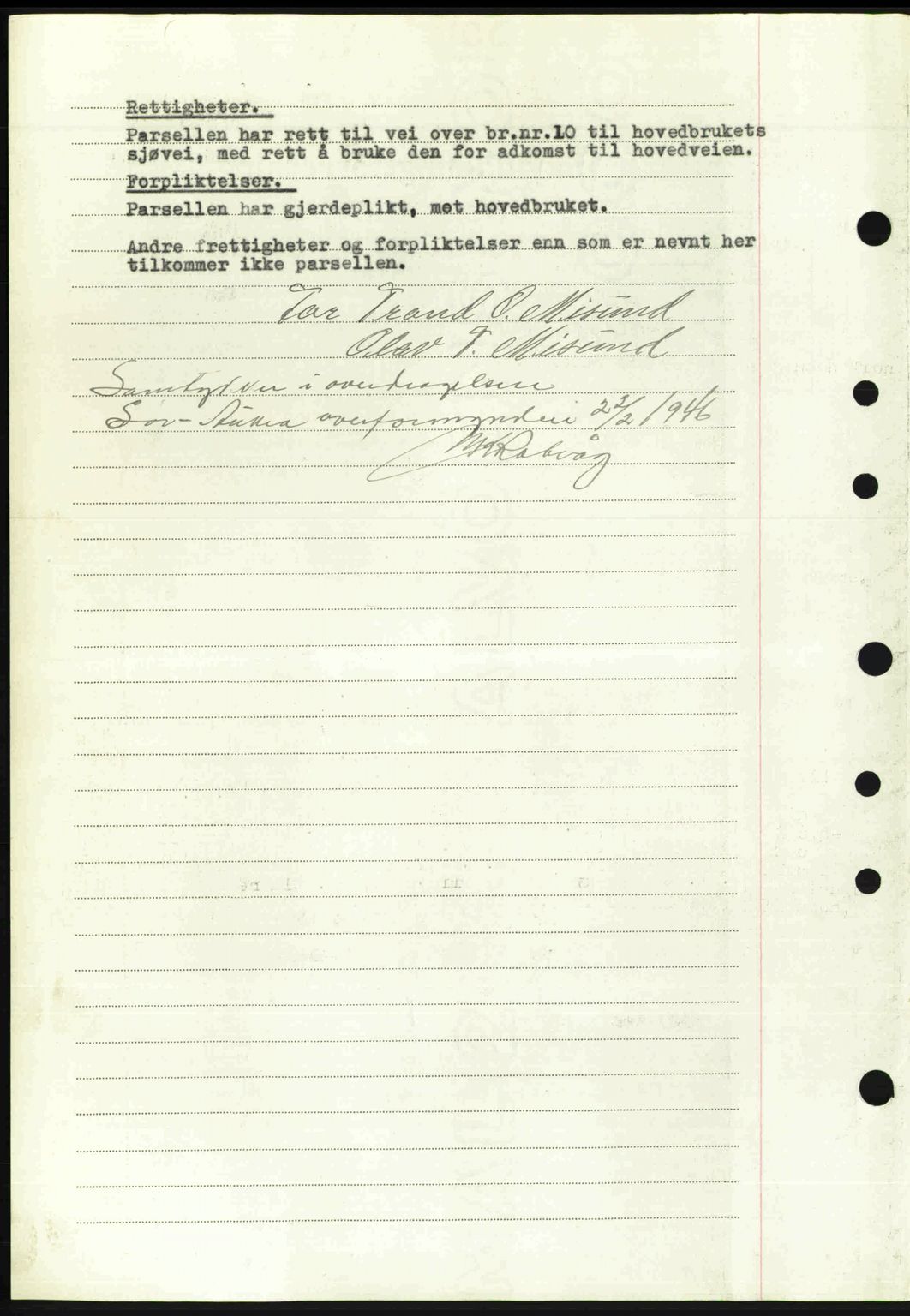 Romsdal sorenskriveri, AV/SAT-A-4149/1/2/2C: Mortgage book no. A19, 1946-1946, Diary no: : 428/1946