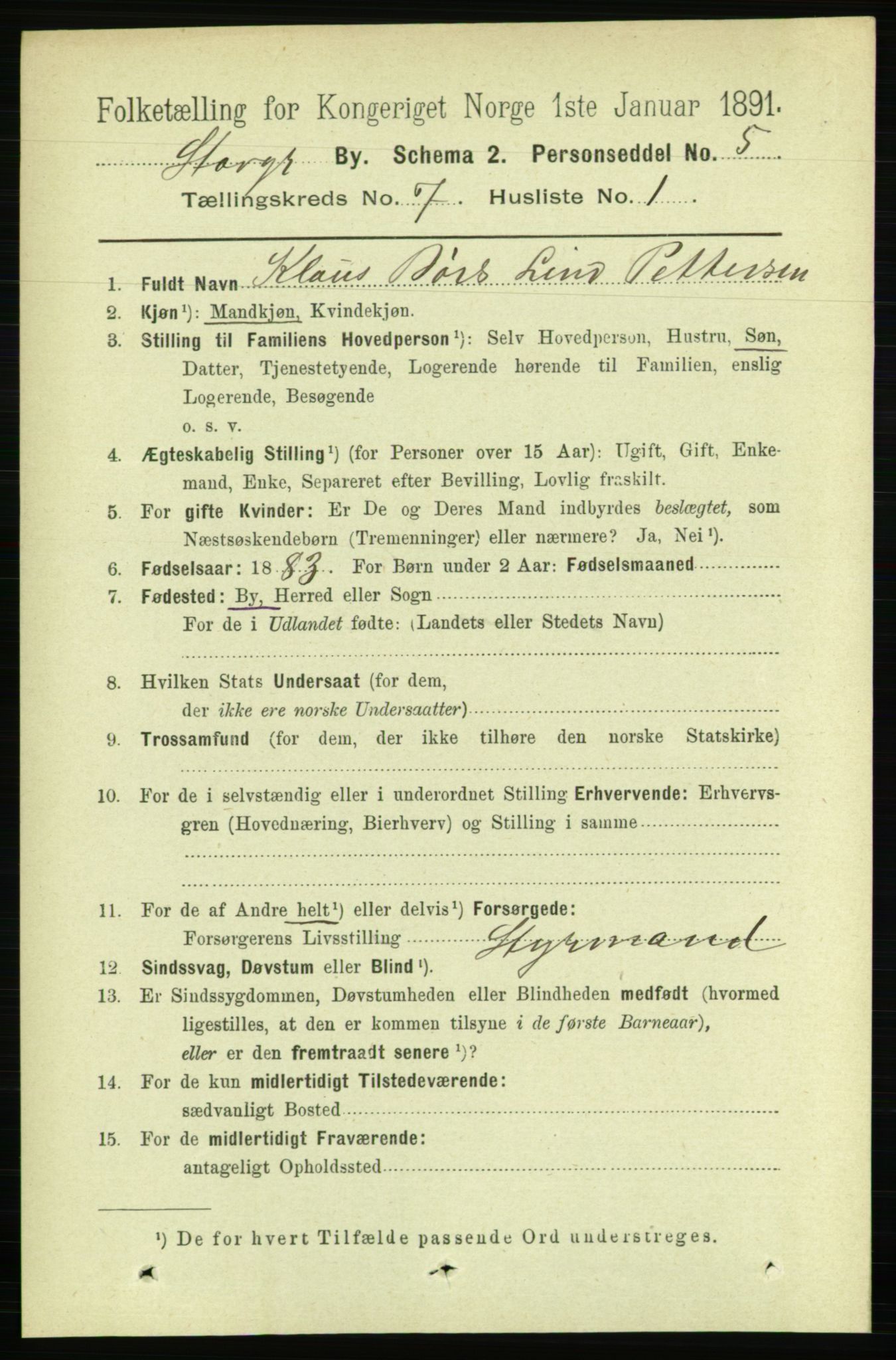 RA, 1891 census for 1103 Stavanger, 1891, p. 10973