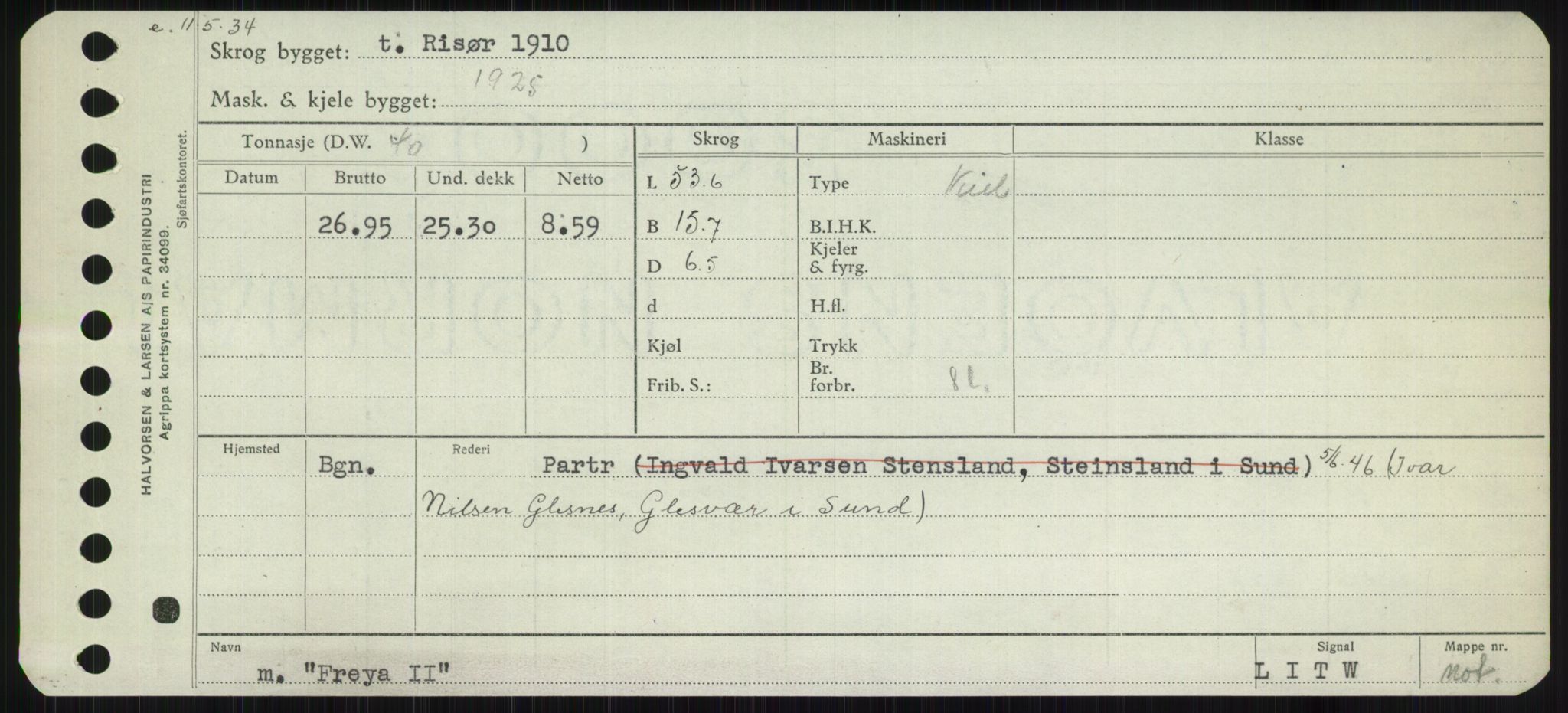 Sjøfartsdirektoratet med forløpere, Skipsmålingen, AV/RA-S-1627/H/Ha/L0002/0001: Fartøy, Eik-Hill / Fartøy, Eik-F, p. 783