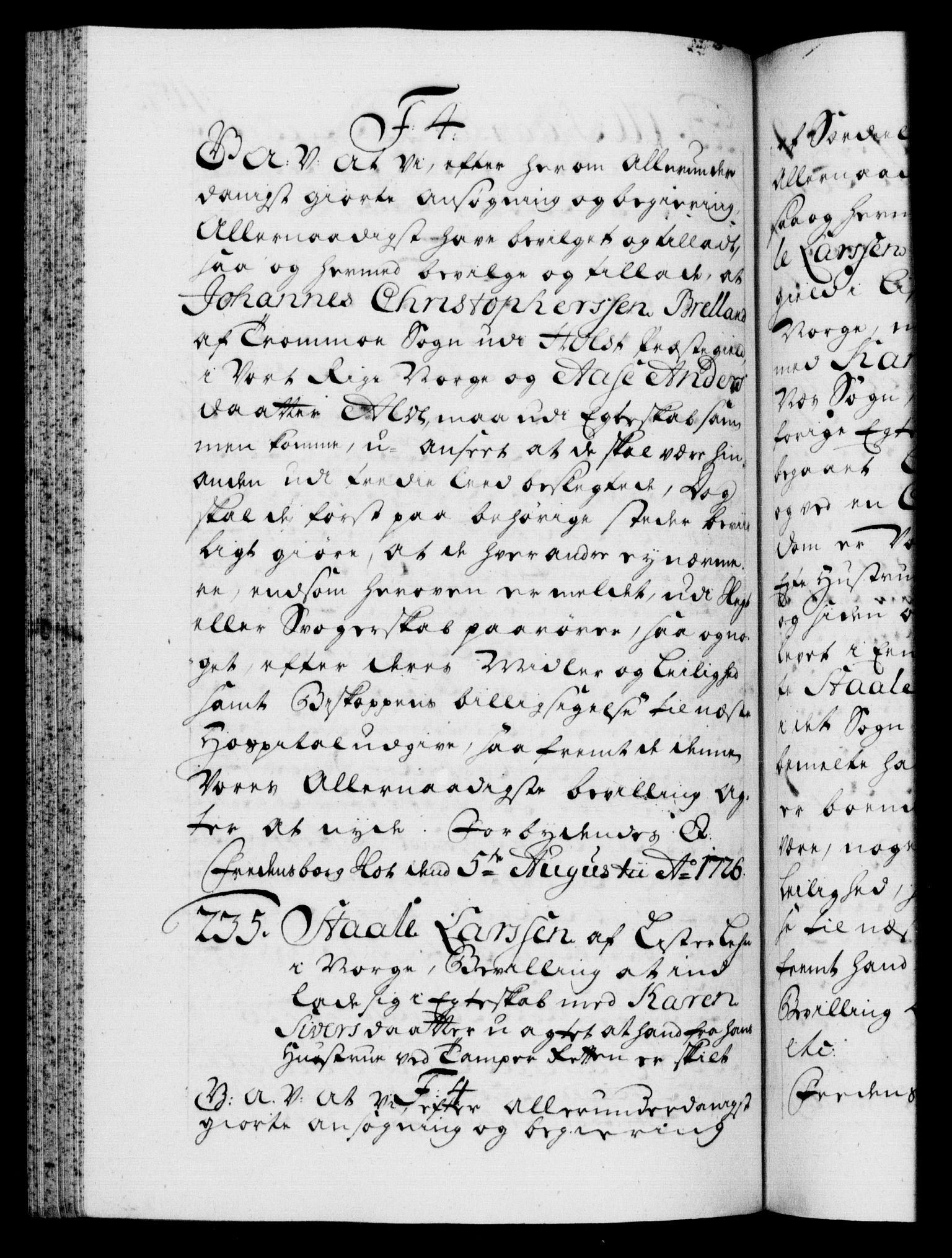 Danske Kanselli 1572-1799, AV/RA-EA-3023/F/Fc/Fca/Fcaa/L0025: Norske registre, 1726-1728, p. 167b