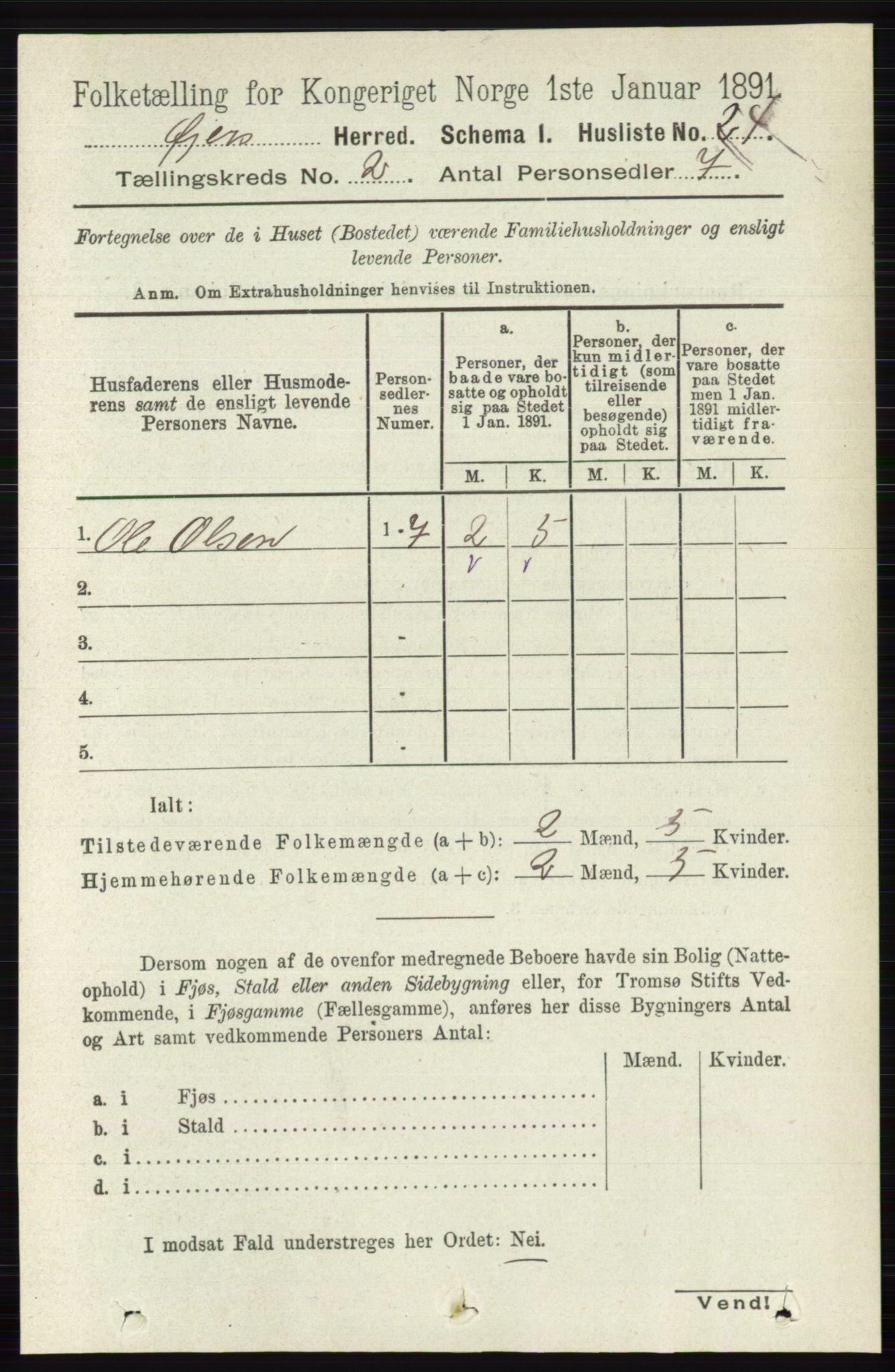 RA, 1891 census for 0521 Øyer, 1891, p. 477