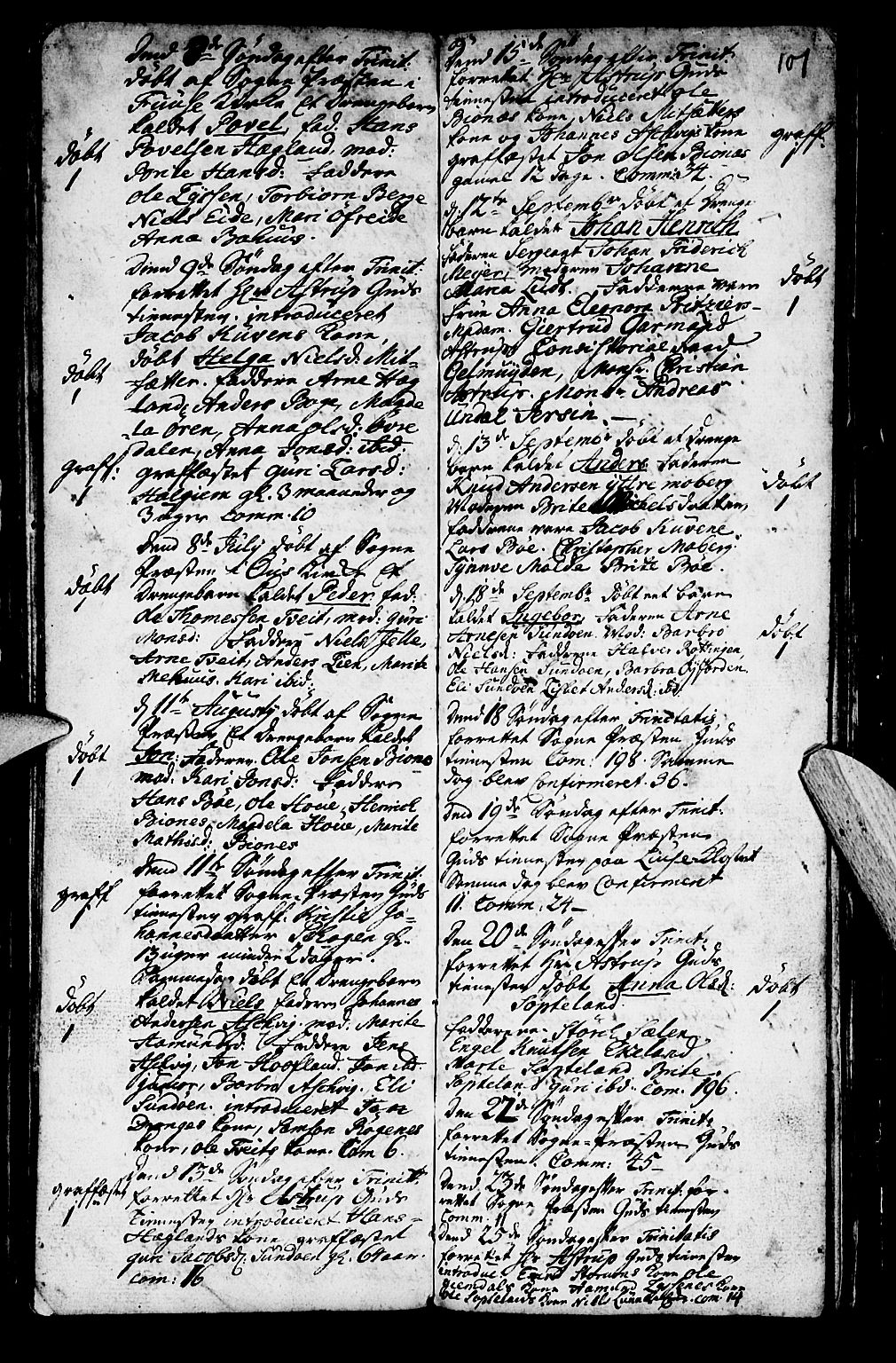 Os sokneprestembete, SAB/A-99929: Parish register (official) no. A 2, 1723-1758, p. 101